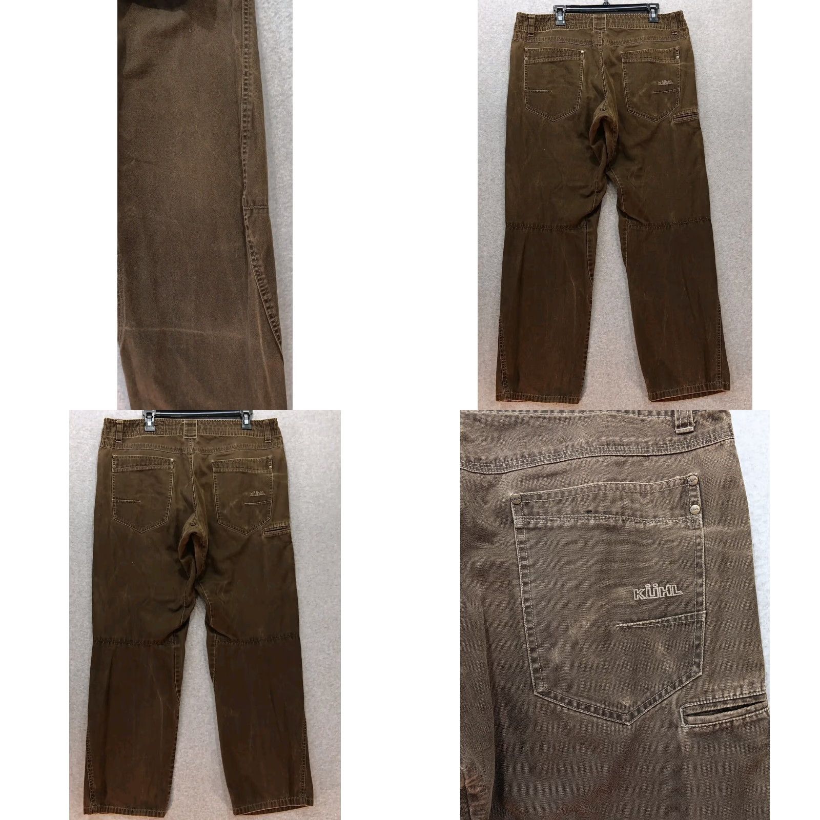 Vintage Kuhl OutKast Pants 36x32 Brown Cotton Denim 5-Pocket Chino Straight Leg Zip Closure Men Vintage No Size US 36 / EU 52 - 9 Thumbnail