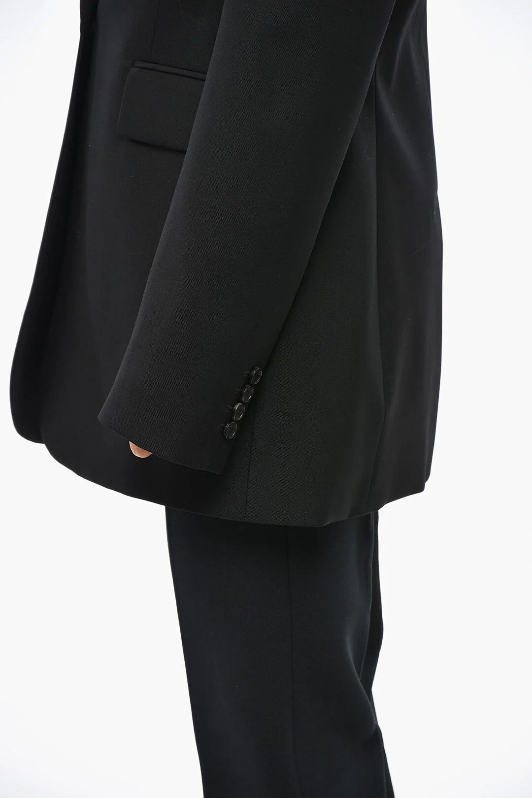 Alexander McQueen og1mm0426 Oversized Wool Blazer in Black Size M / US 6-8 / IT 42-44 - 2 Thumbnail