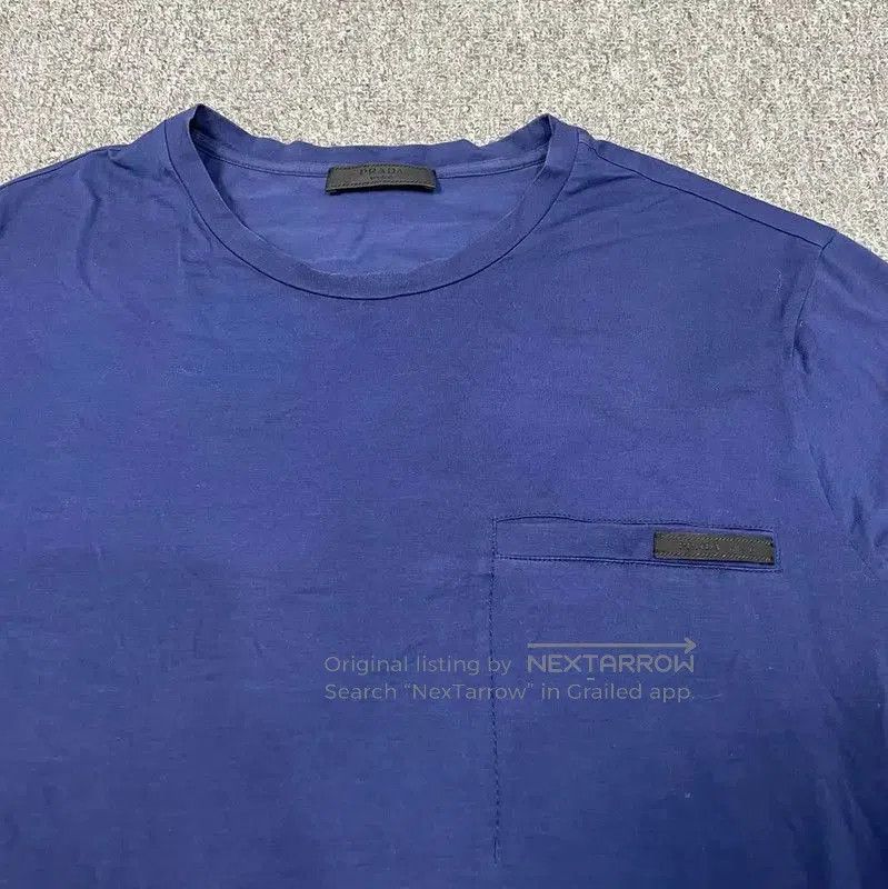 Prada Prada Men's Cotton T-Shirt in Deep Blue. Size US L / EU 52-54 / 3 - 2 Thumbnail