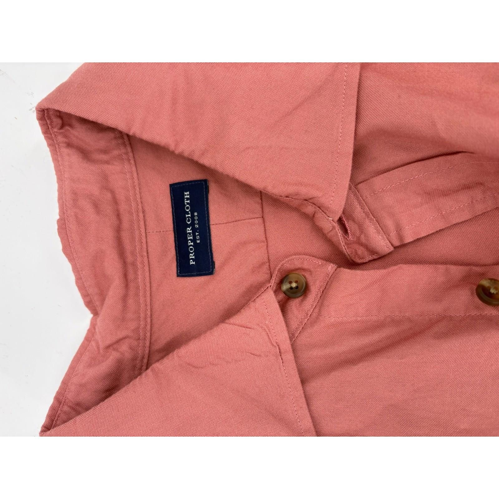 Proper Cloth Proper Cloth Mens XXL Pink Cotton Button Down Shirt Size US XXL / EU 58 / 5 - 4 Thumbnail
