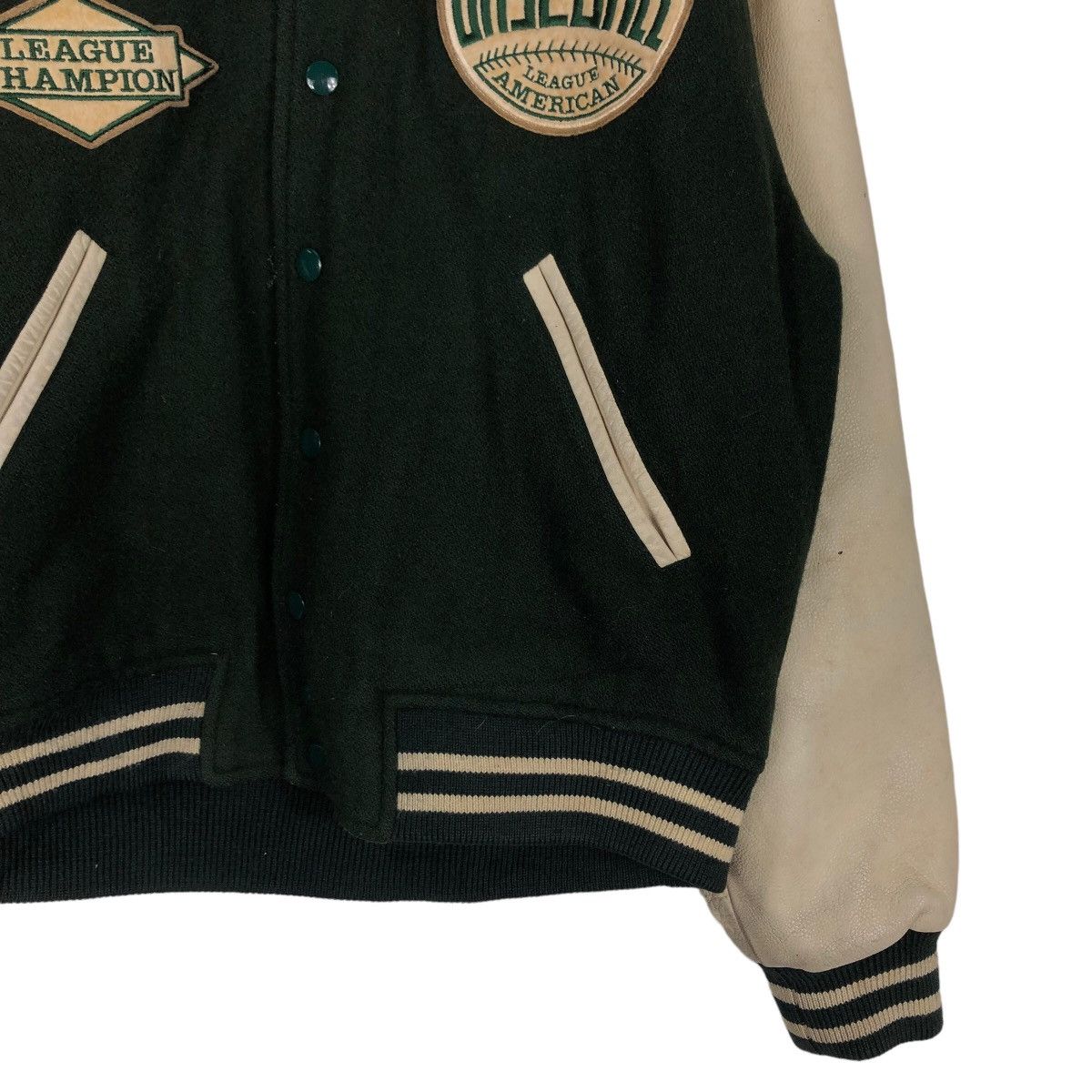 Japanese Brand 🔥Leather Jumper Stadium American National League Baseball Size US L / EU 52-54 / 3 - 5 Thumbnail