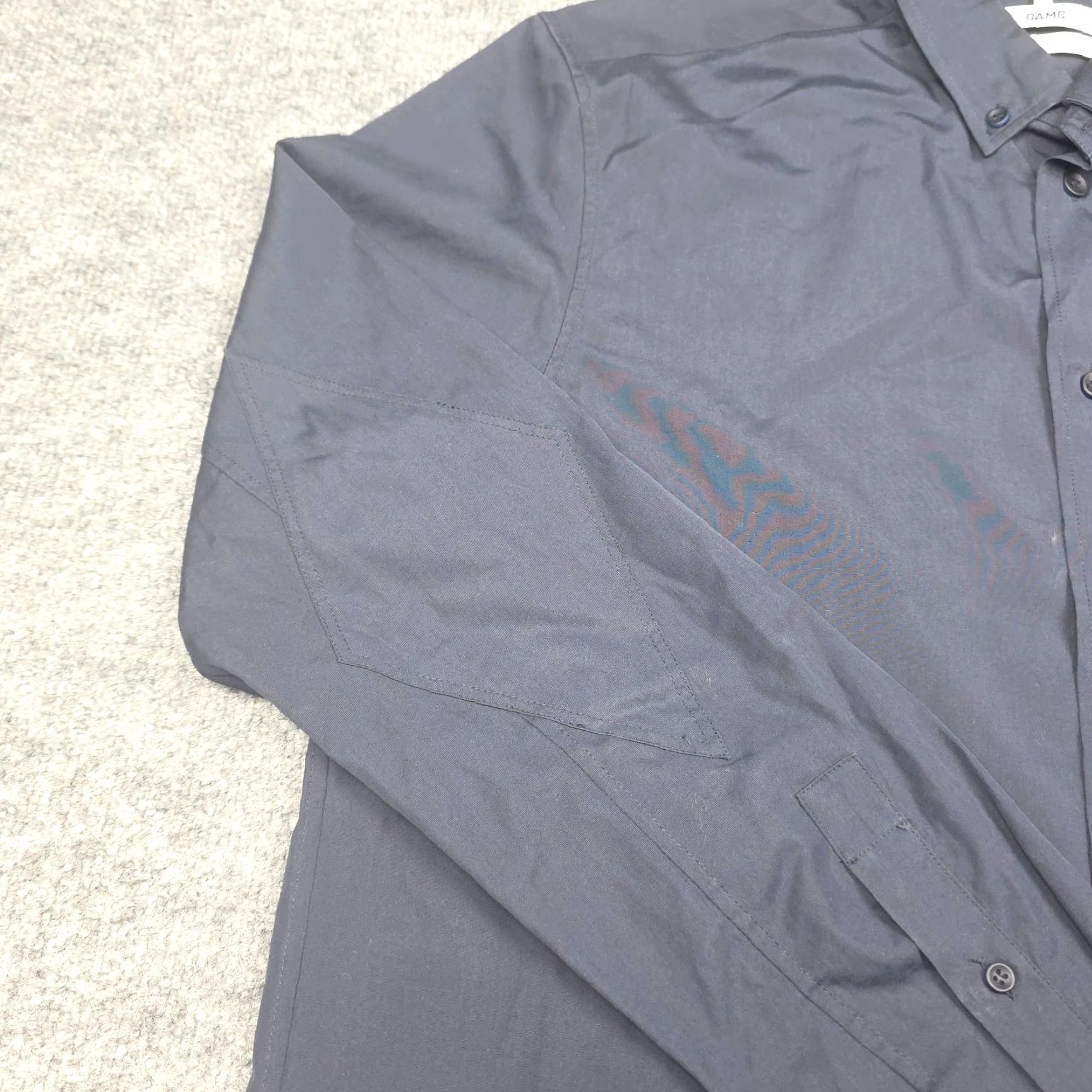 OAMC OAMC Cord Shirt Men's Large Black Snap Pocket Cotton Made Italy Pit Stains Size US L / EU 52-54 / 3 - 3 Thumbnail
