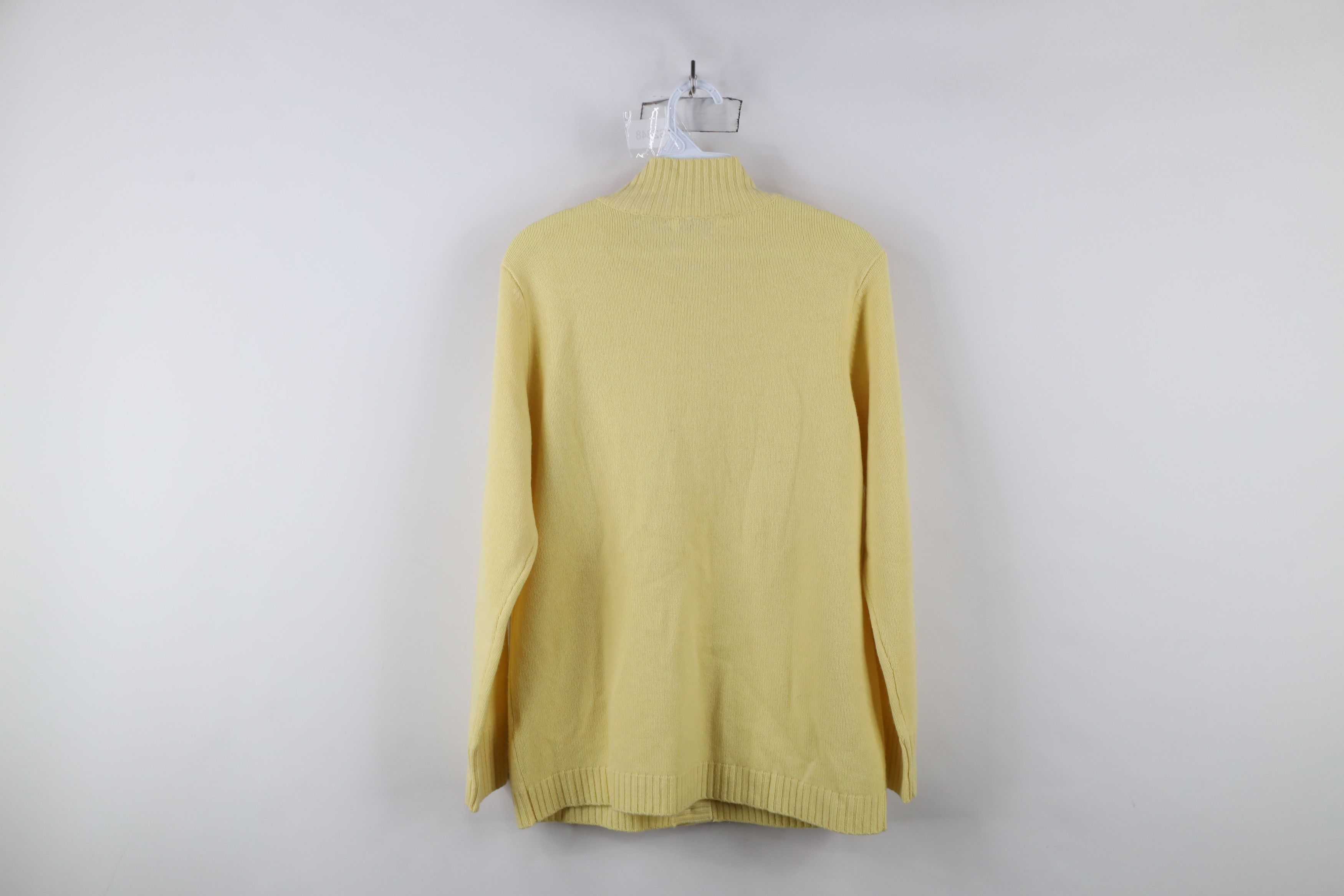 Orvis × Vintage Vintage Orvis Soft Cashmere Knit Cardigan Sweater Yellow Size S / US 4 / IT 40 - 7 Thumbnail