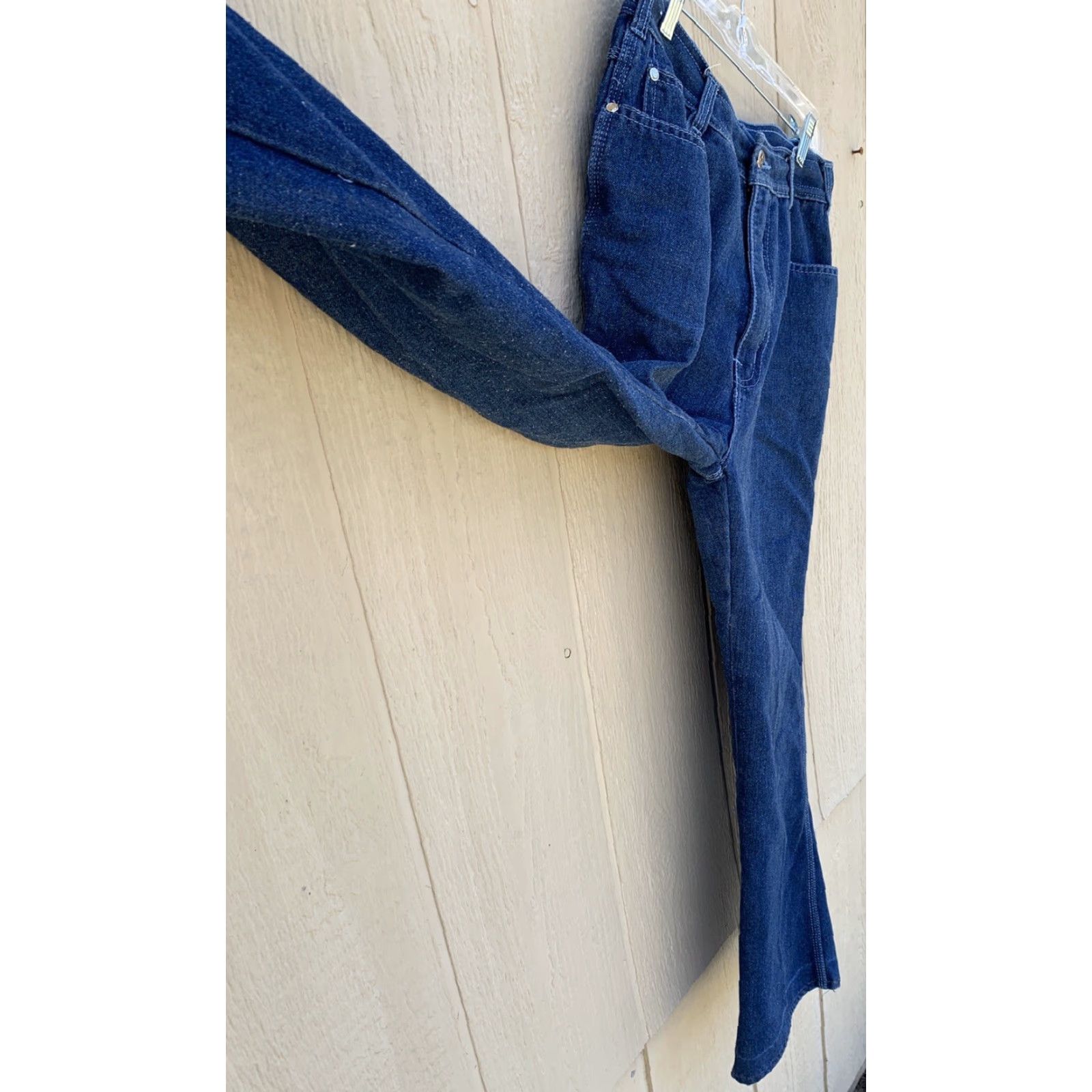 Area Vintage Country Blues Jeans Bell Telephone Work Jeans Embroidered Rear Pocket 18 (31”waist) Denim Blue Made in Taiwan Mens Jeans 70s 80s Size 40" / US 18 - 5 Thumbnail