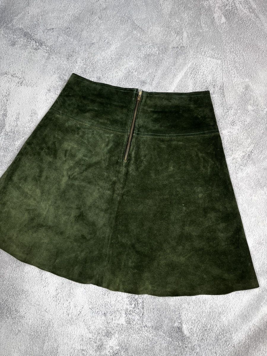 Leather × Vintage Vintage 90s Leather mini skirt avant garde oldmoney style Size 27" / US 4 / IT 40 - 3 Thumbnail