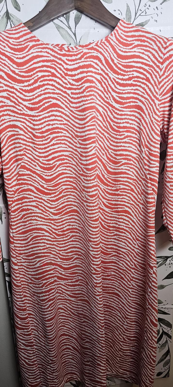 J.McLaughlin J. McLaughlin Dress White & Orange Womens Size M Zebra S Size M / US 6-8 / IT 42-44 - 3 Thumbnail