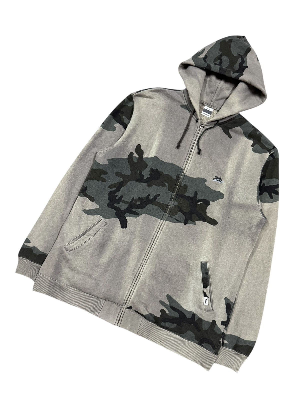 Hiroshi Fujiwara × Montage × Vintage Vtg🔥90’s Montage Glyph Camoflouge Fullzipper Hoodies Size US L / EU 52-54 / 3 - 6 Thumbnail