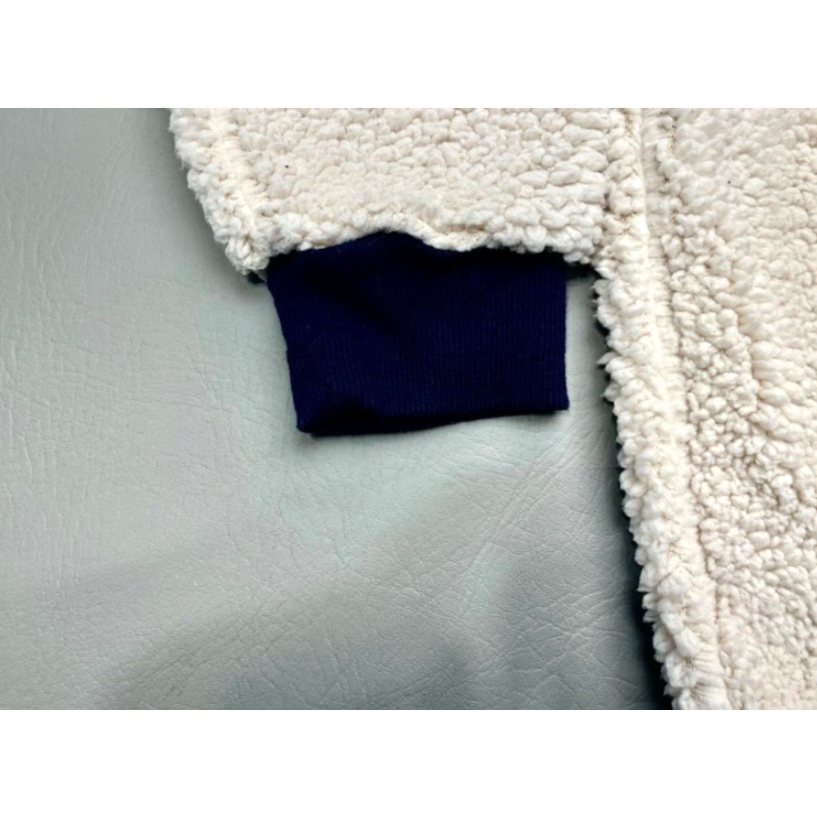 Tommy Hilfiger Tommy Hilfiger Sweater Women's XL Cream Blue Red 1/4 Zip Sherpa Pullover Size XL / US 12-14 / IT 48-50 - 4 Thumbnail