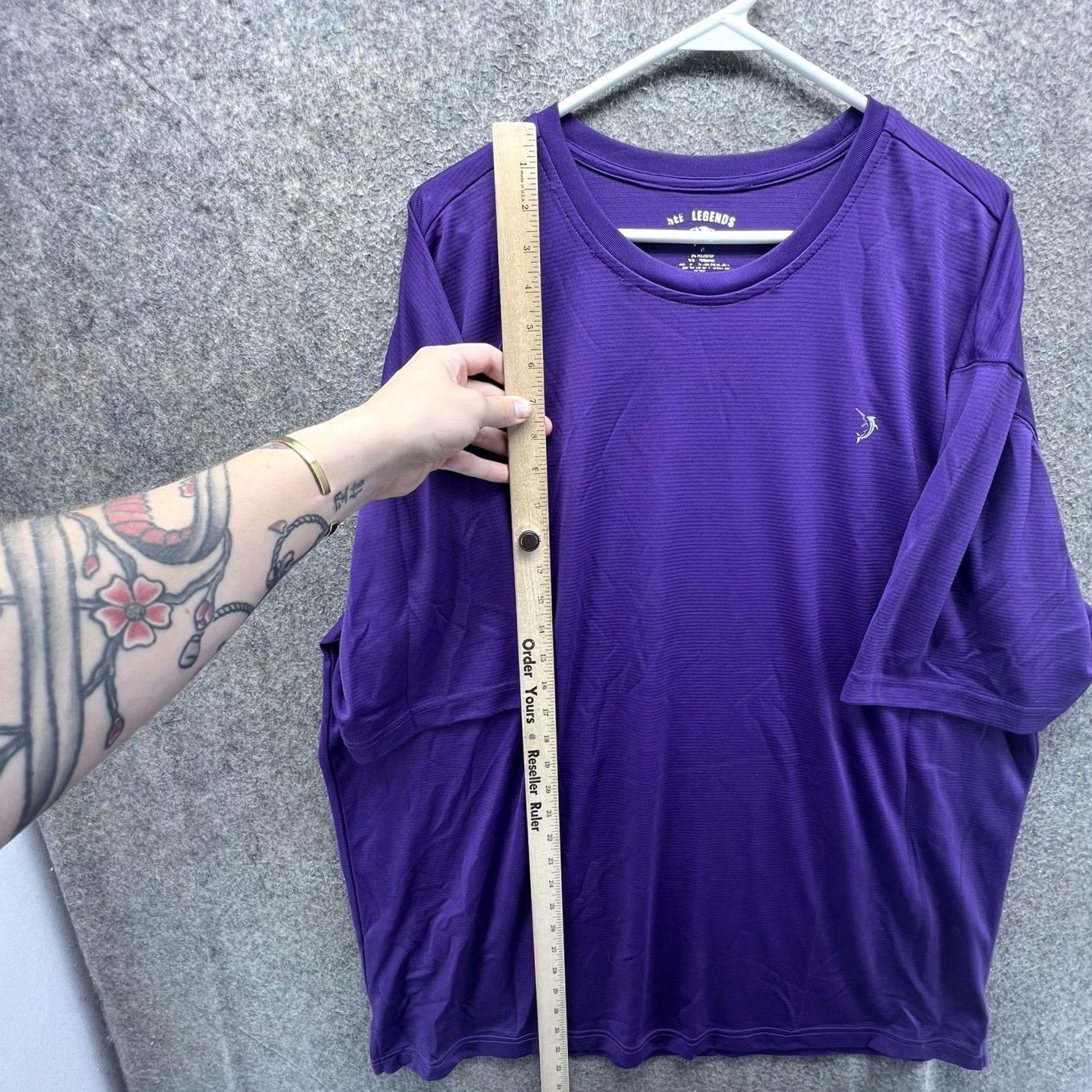 Vintage Reel Legends Shirt Mens 2XL Purple Lightweight Tagless Performance Tee Top Size US XXL / EU 58 / 5 - 7 Thumbnail