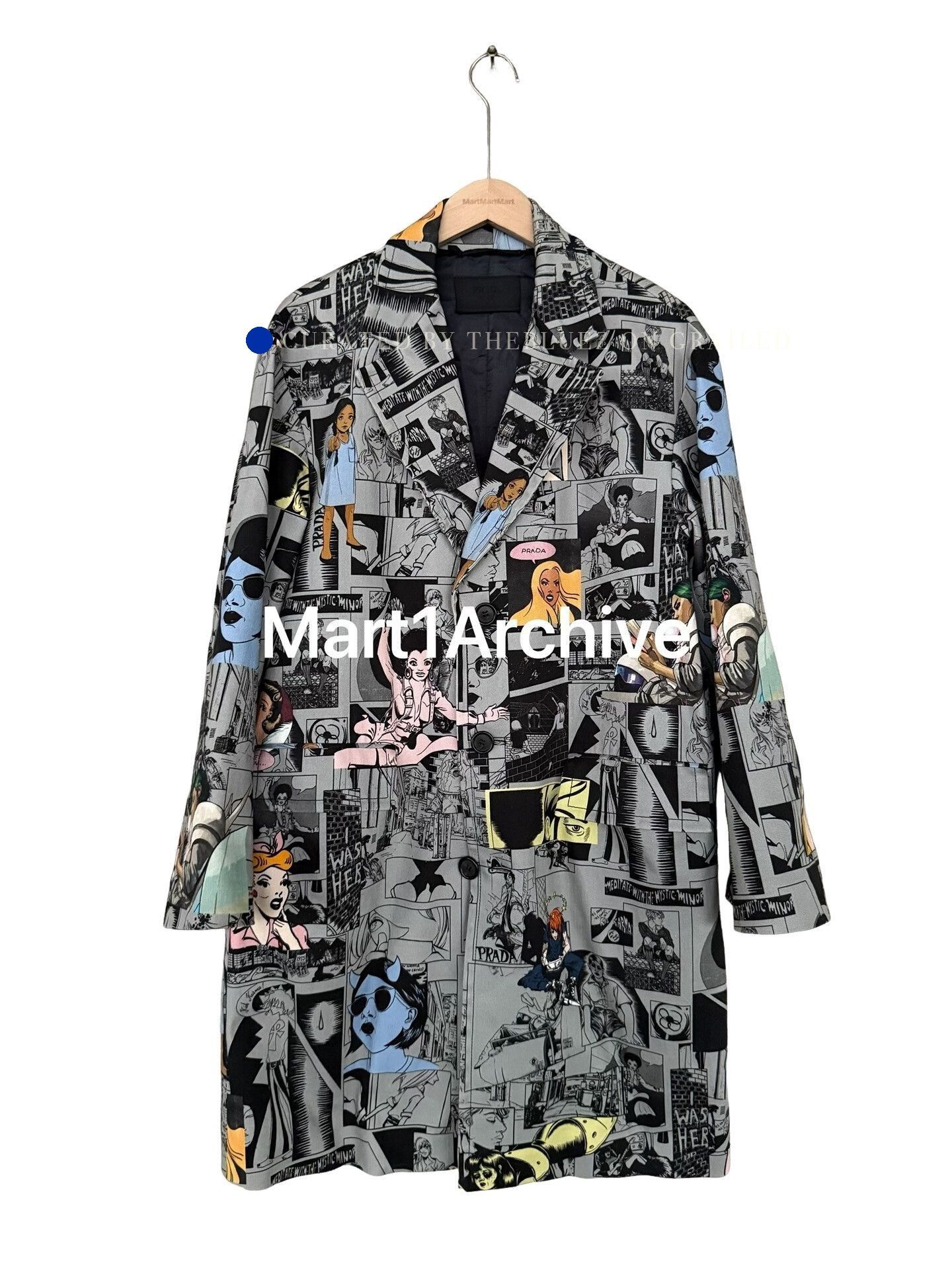 Prada Colorful Print Heavy Coat in Size S Size US S / EU 44-46 / 1 - 1 Thumbnail