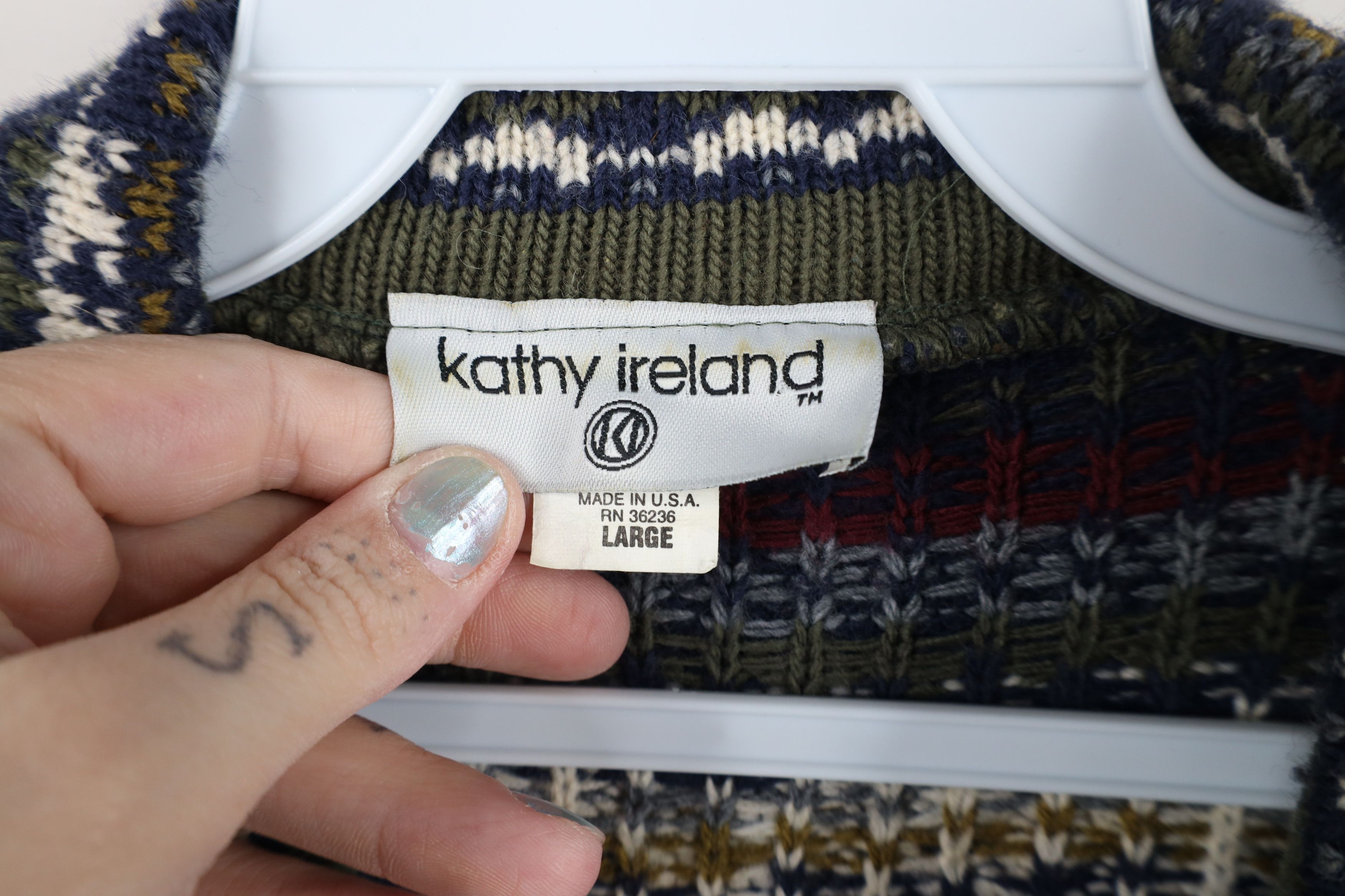 Vintage Vintage 90s Streetwear Fair Isle Knit Cardigan Sweater USA Size L / US 10 / IT 46 - 6 Thumbnail
