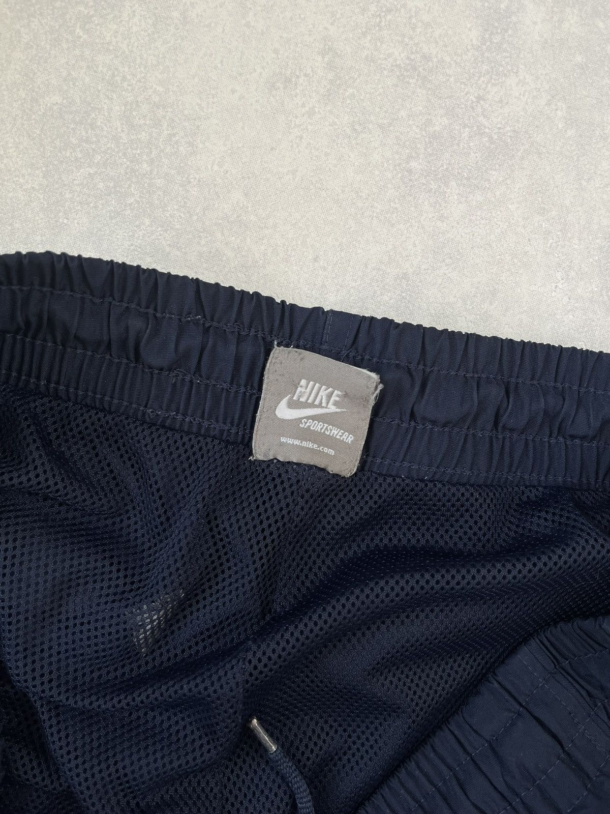 Nike × Vintage 00s Nike Retro Logo Vintage Parachute Baggy Sweapants Size US 33 - 4 Thumbnail