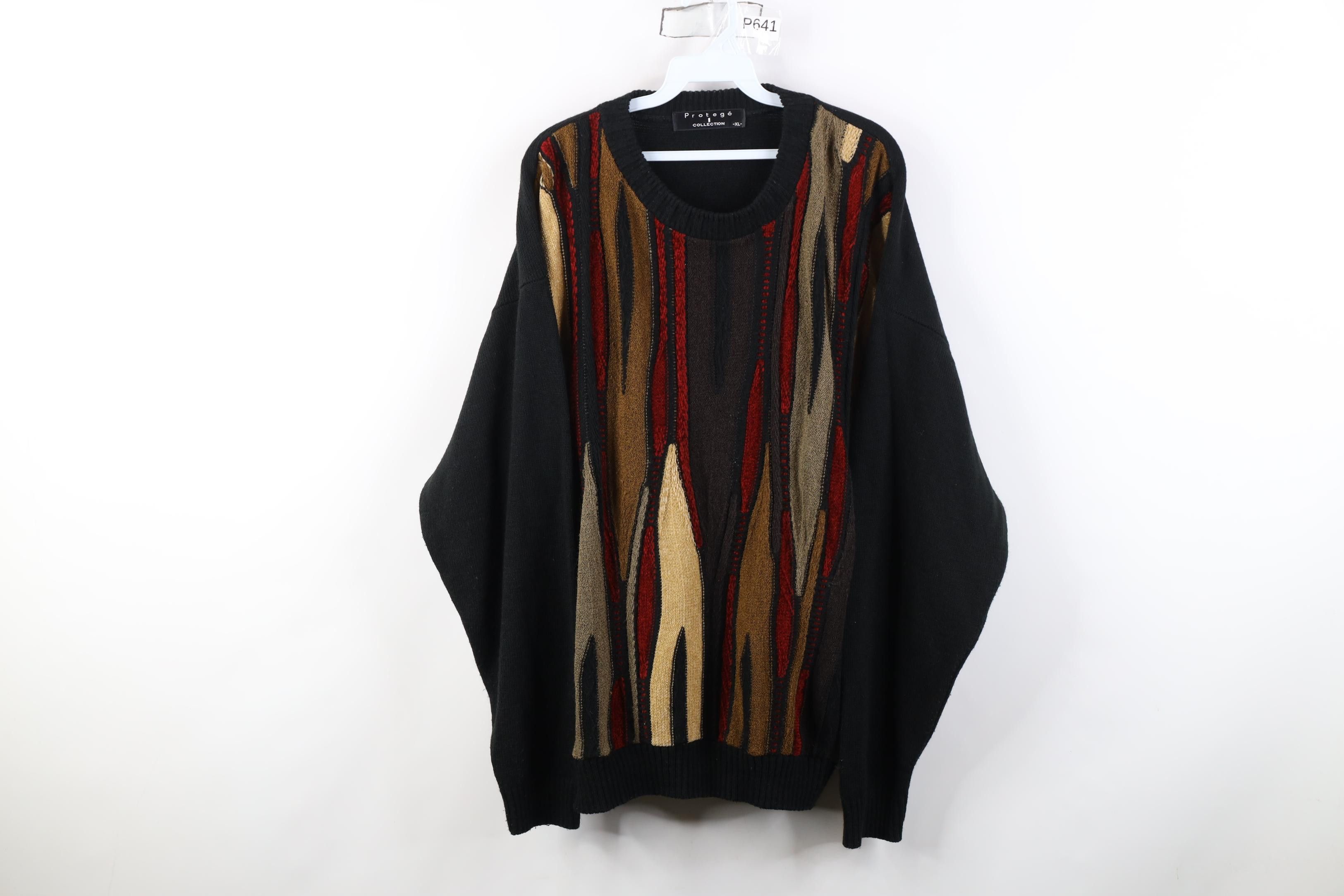 Vintage Vintage 90s Coogi Style Biggie Smalls Knit Sweater USA Size US XL / EU 56 / 4 - 1 Thumbnail