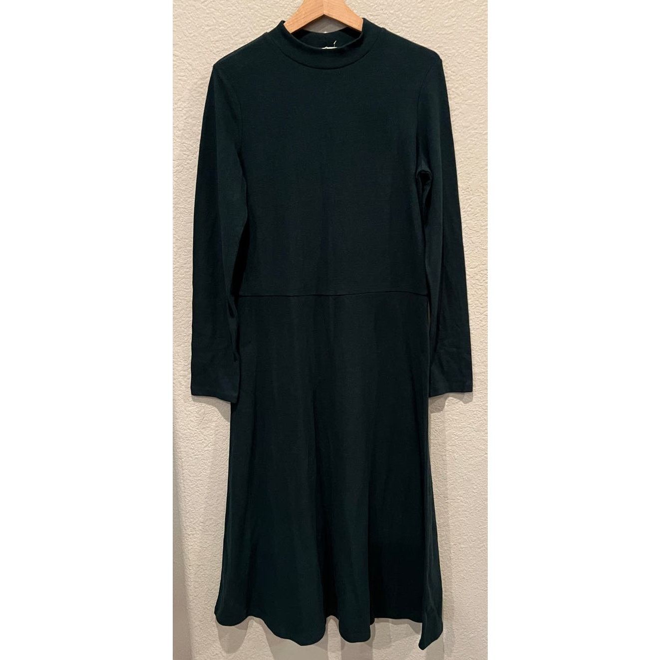NWT Vince Mock Neck Long Sleeve A-Line Dress Size Large