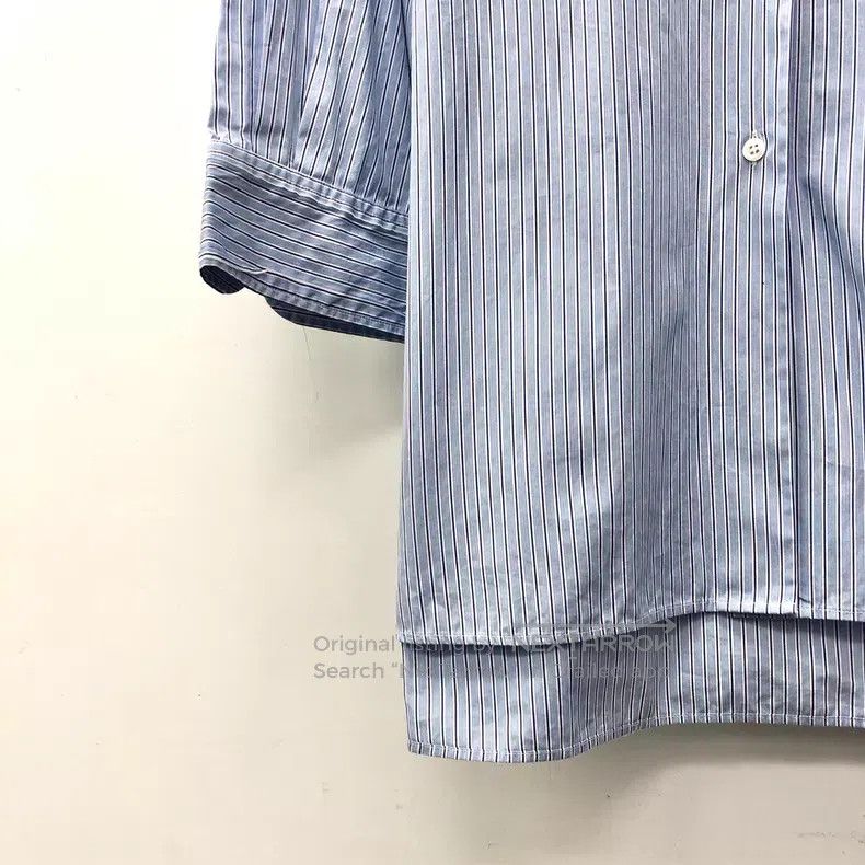 Maison Margiela Maison Margiela Blue vertical striped cotton lapel single- Size XS / US 0-2 / IT 36-38 - 4 Thumbnail