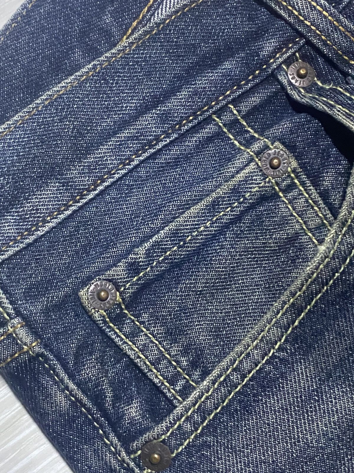 GU × Undercover Vintage gu Denim Distressed Straigh Loose Jeans Size US 35 - 9 Thumbnail