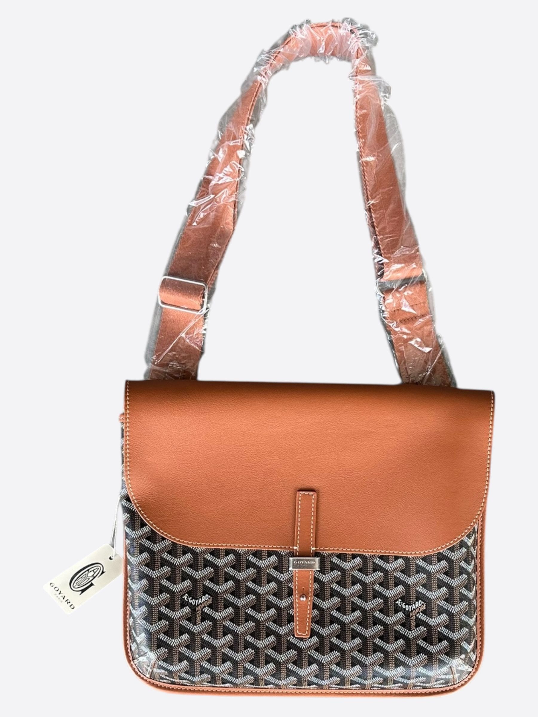 Goyard Black Brown Coursier Messenger Bag