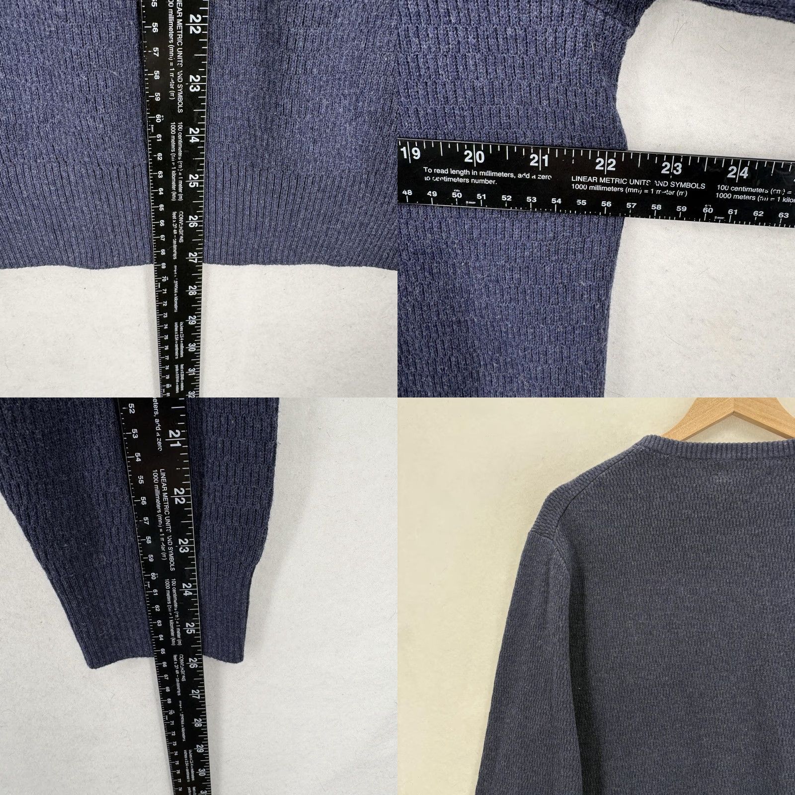 Vintage Hawker Rye Sweater Mens Large Navy Joshua Thermal Crewneck Waffle Knit Pullover Size US L / EU 52-54 / 3 - 8 Thumbnail