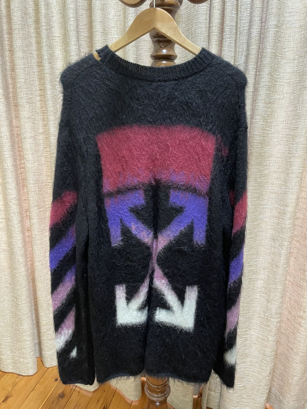 Off-White Off-White Brushed Mohair Arrows Sweater Size US S / EU 44-46 / 1 - 2 Thumbnail