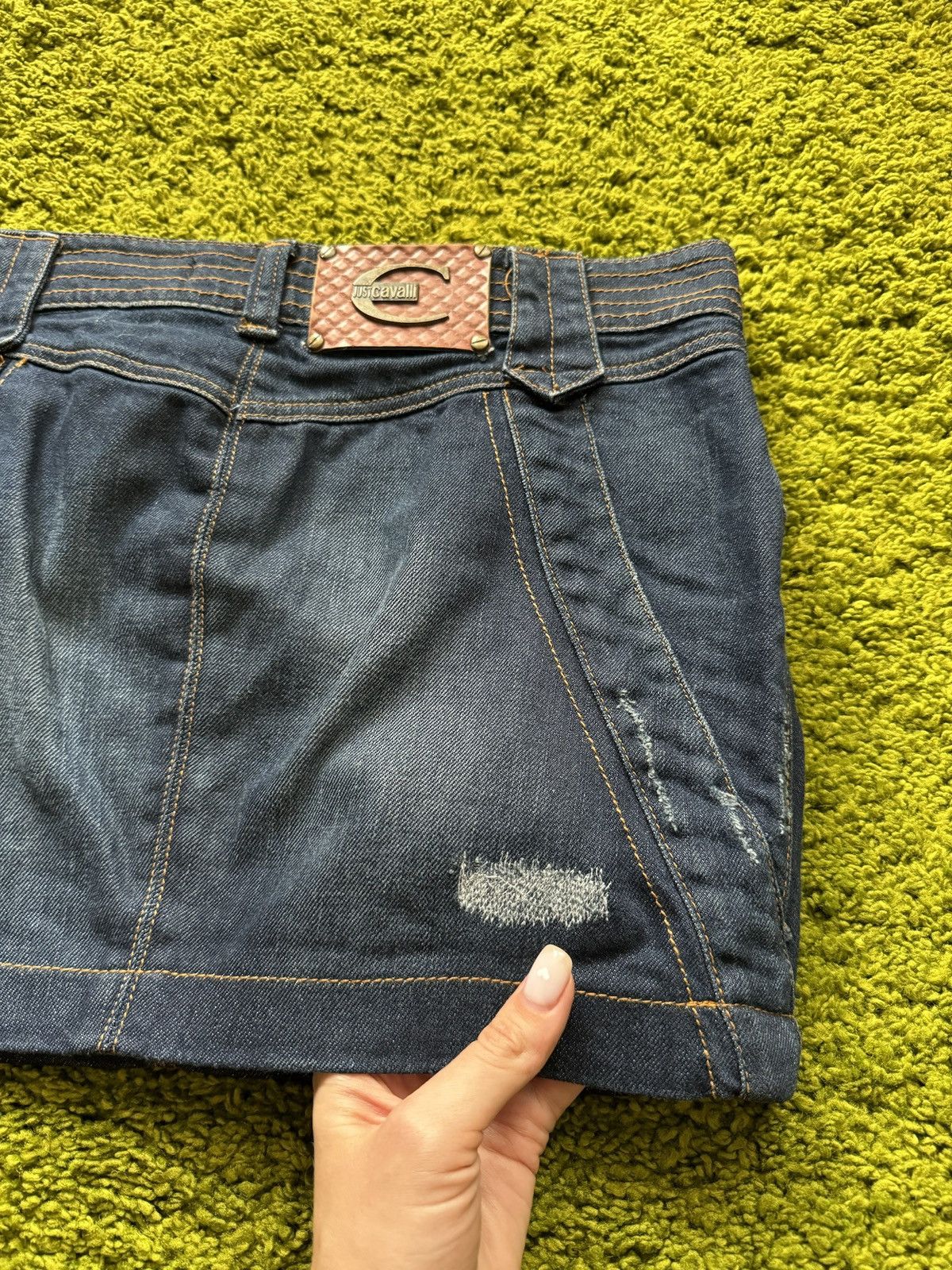 Just Cavalli × Roberto Cavalli Just Cavalli NWT denim mini skirt Y2K style Size 28" / US 6 / IT 42 - 7 Thumbnail