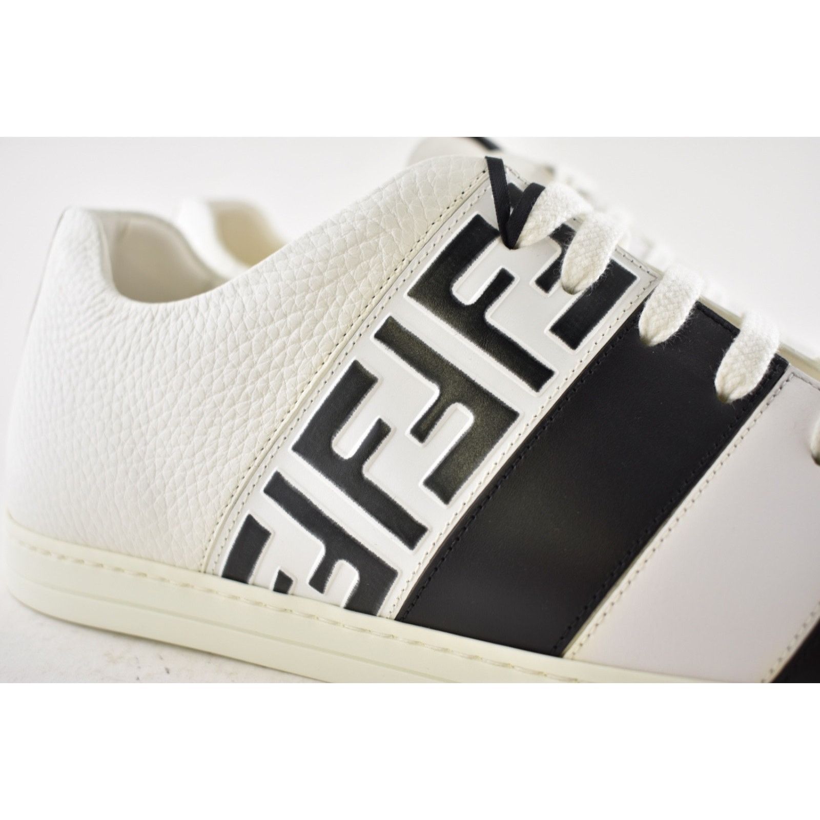 Fendi Fendi Mens Black White FF Monogram Low Trainer Sneaker US 10 Size US 10 / EU 43 - 7 Thumbnail