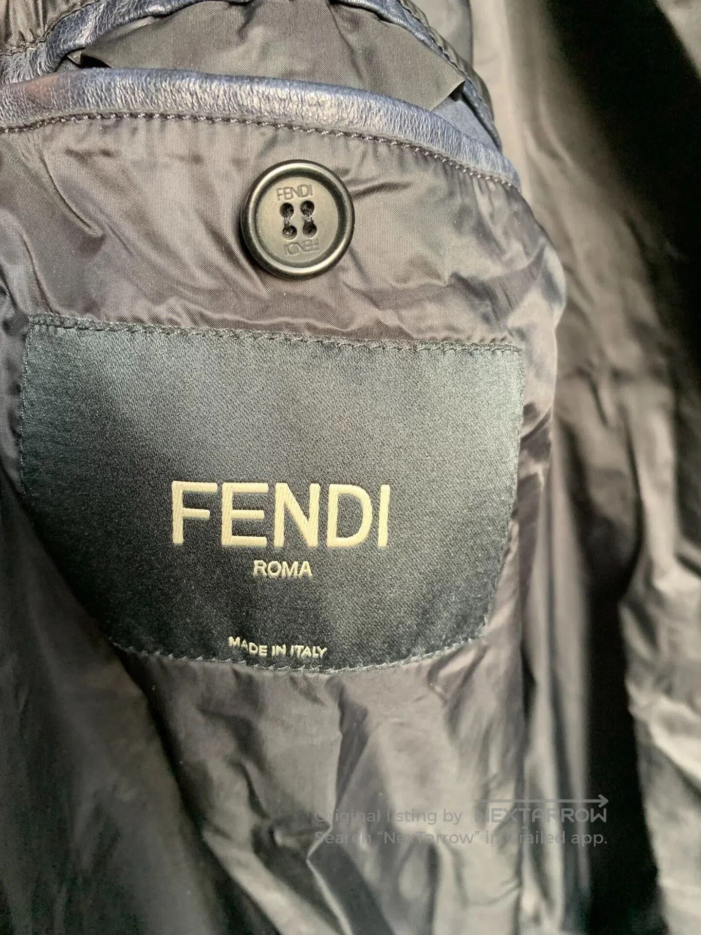 Fendi FENDI Men's Leather Jacket. Size US L / EU 52-54 / 3 - 6 Thumbnail