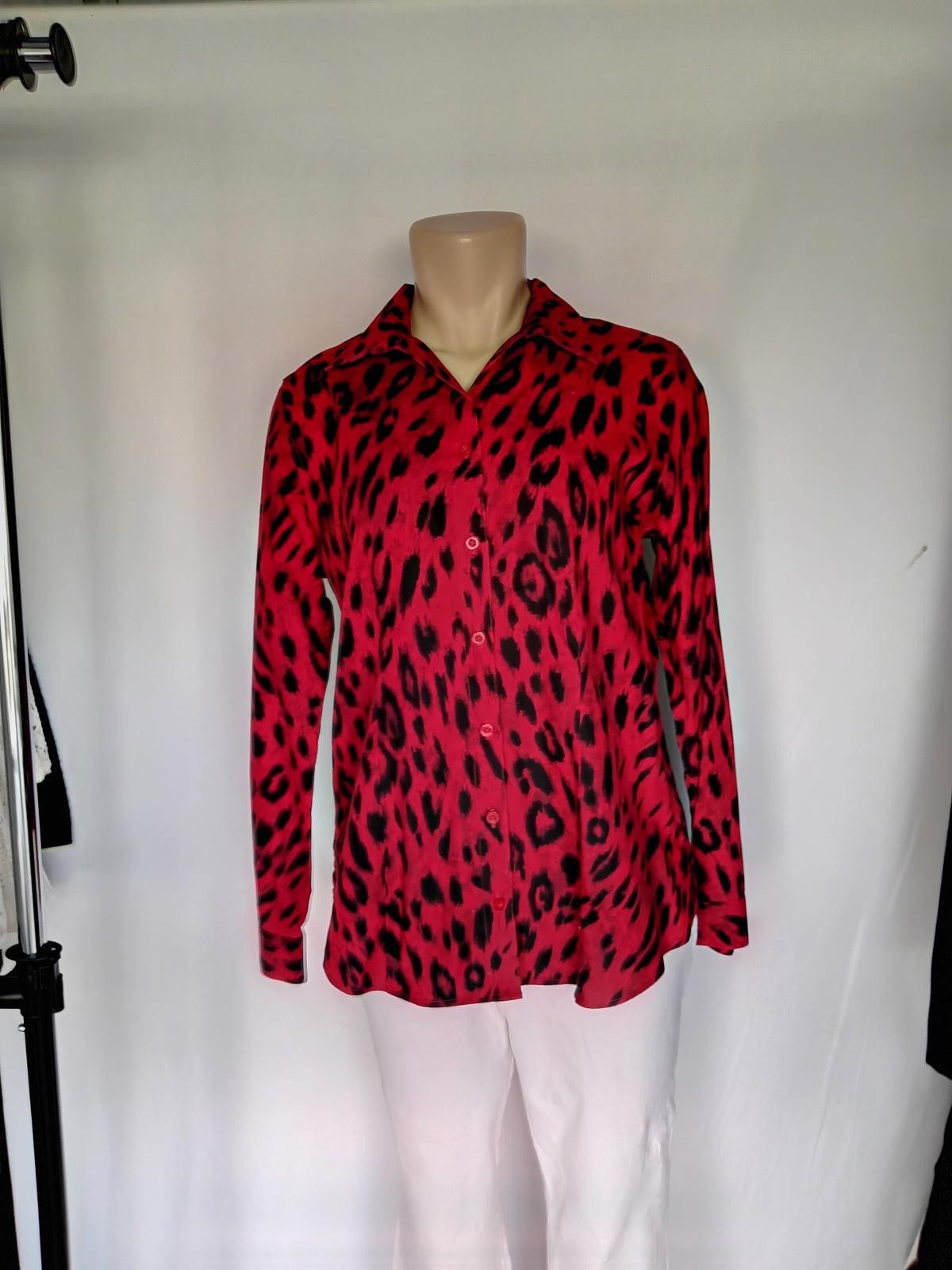 Chicos Chico's Leopard Print Button-Up Shirt Size S / US 4 / IT 40 - 1 Thumbnail