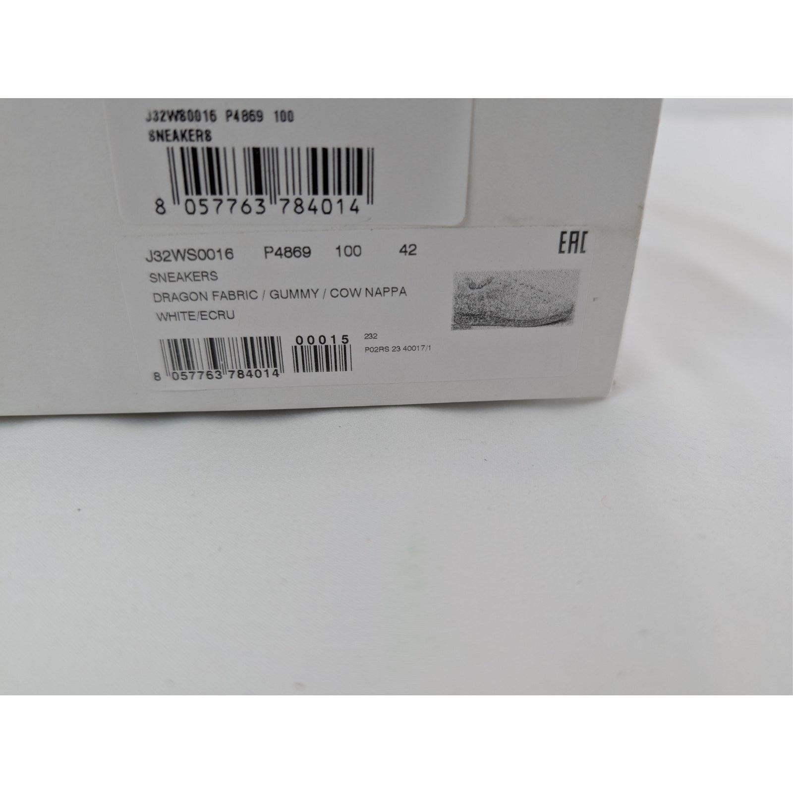 Jil Sander o1rshd1 Dragon Fabric Gummy Cow Nappa Sneakers in White Size US 9 / EU 42 - 22 Thumbnail