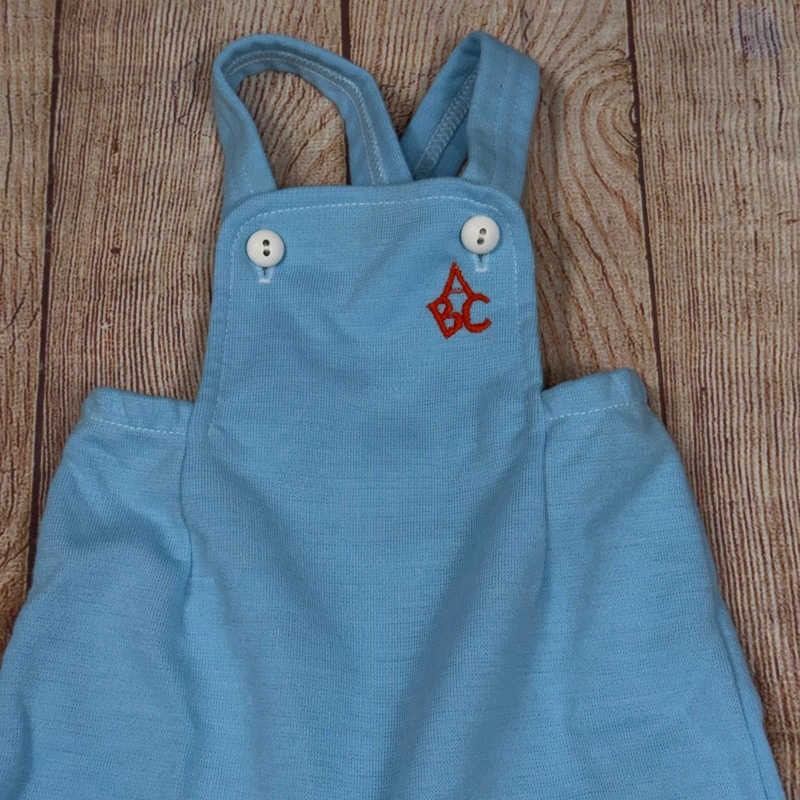 Other Vintage Carter's 6 Month Baby Blue Overalls Size ONE SIZE - 2 Thumbnail