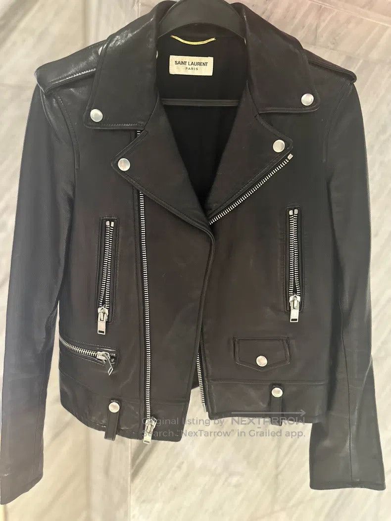 Saint Laurent Paris Classic Biker Lamb Leather Jacket