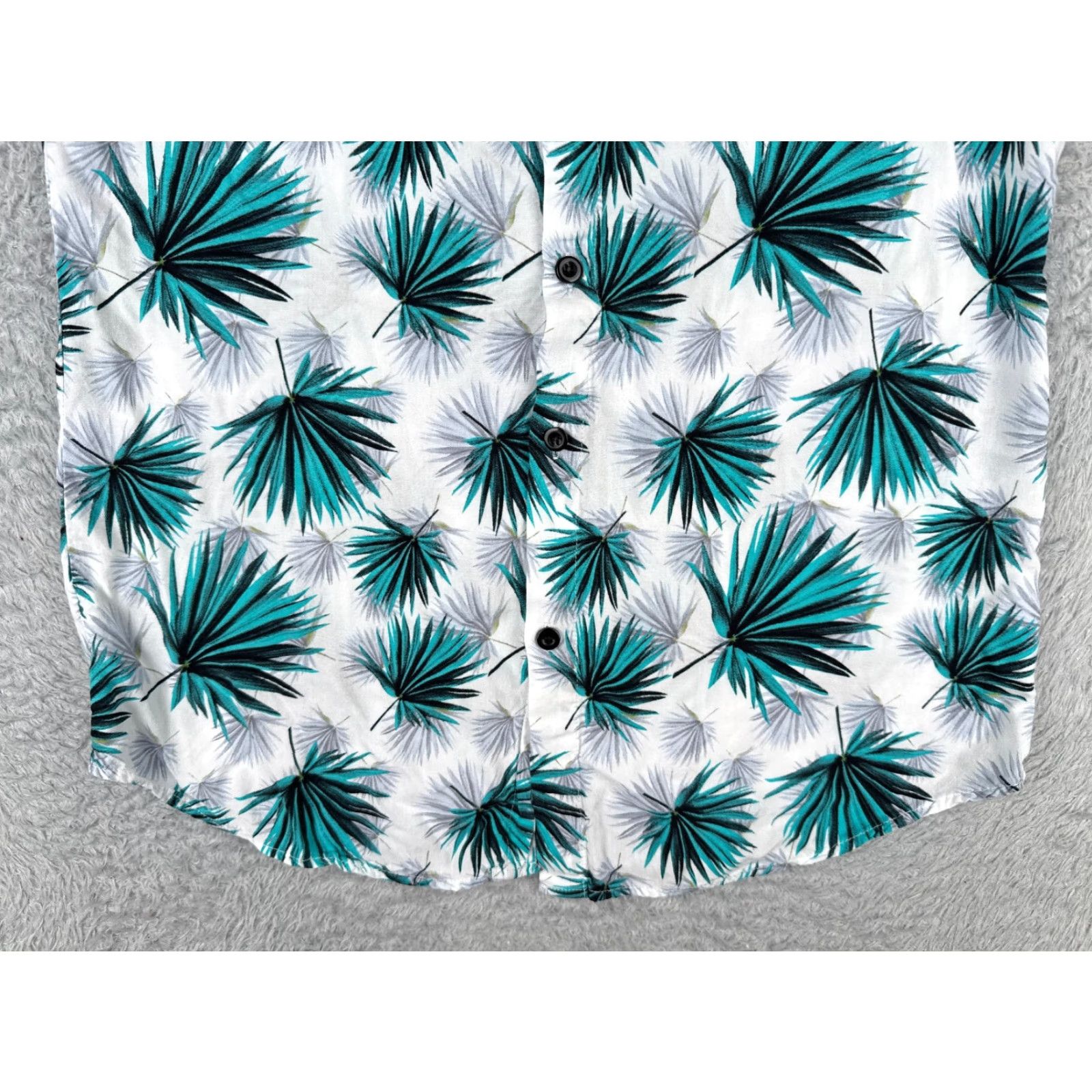 Vintage VINTAGE Galaxy Caribbean shirt Men Large White Blue Floral Hawaiian Button 100% Rayon Size US L / EU 52-54 / 3 - 5 Thumbnail