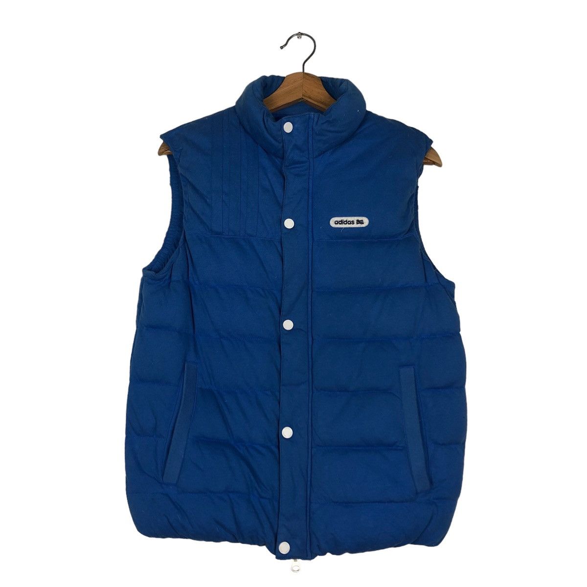 Adidas 🔥Vintage Tanktop Vest Puffer Biker Adidas Baby Blue Size US M / EU 48-50 / 2 - 1 Thumbnail