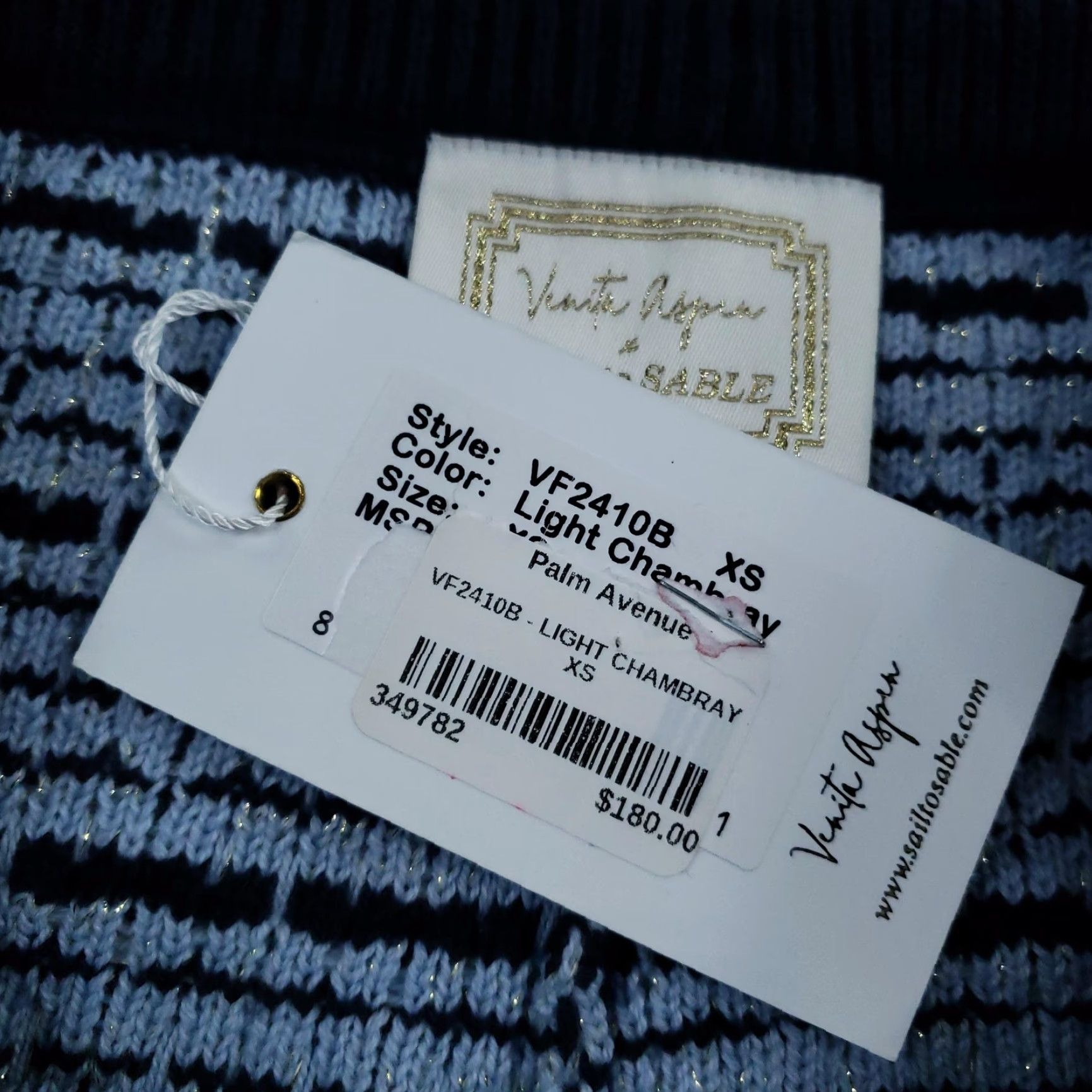 Vintage Venita Aspen Sail to Sable Skirt Womens XS Light Chambray Knit Mini Tweed Size 26" / US 2 / IT 38 - 7 Thumbnail
