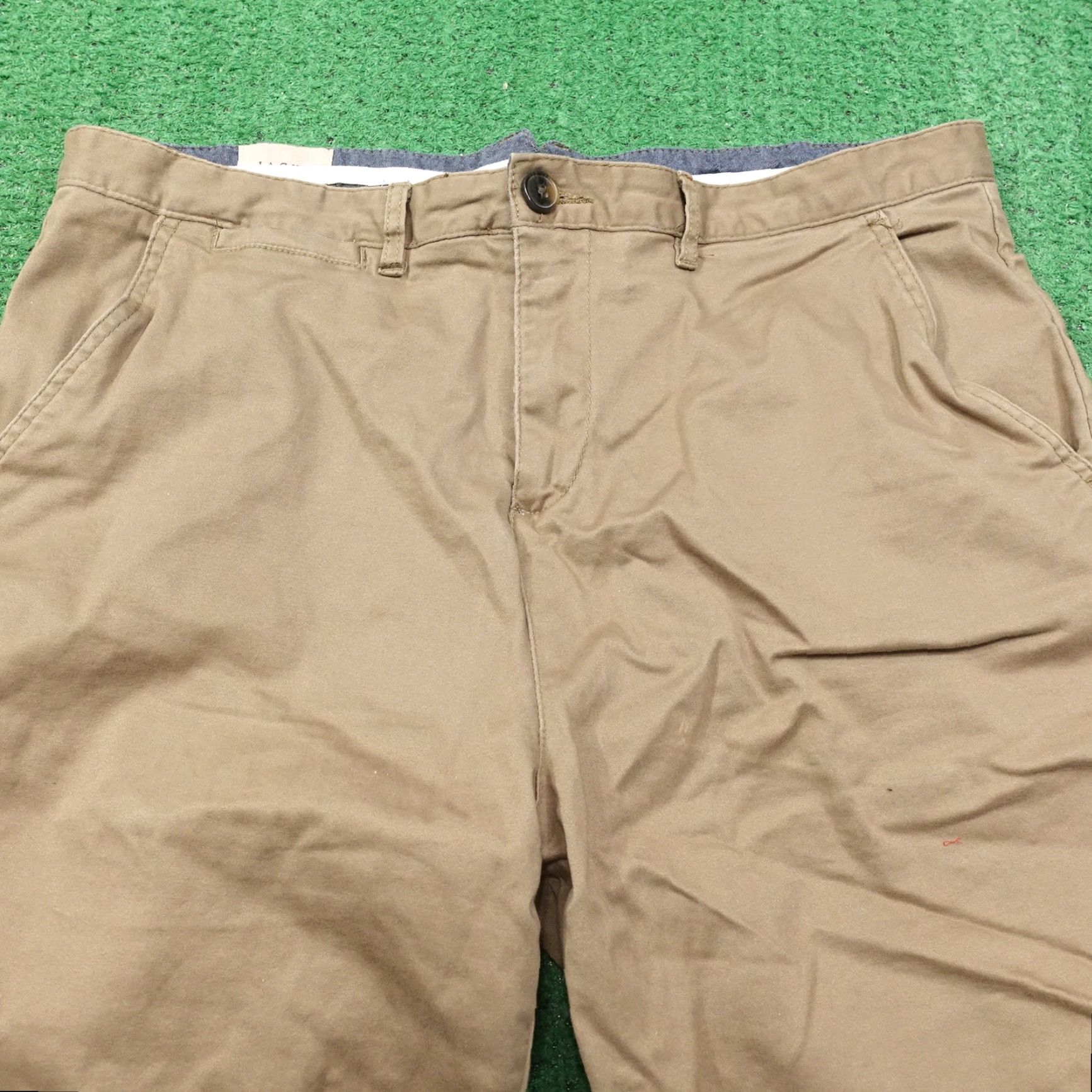 Vintage JACHS Chino Shorts Beige Flat Front Mens Size 36 Size US 36 / EU 52 - 2 Thumbnail