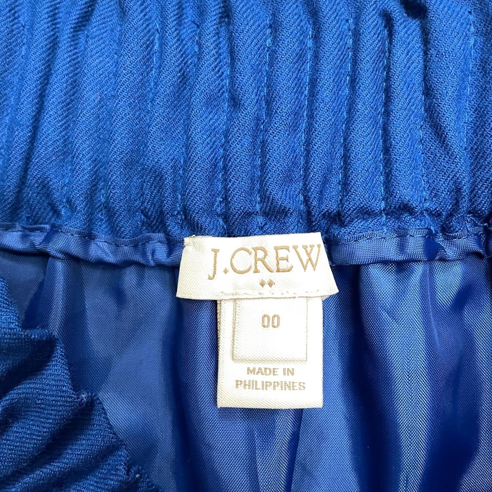 J.Crew J.Crew Wool Blend Sidewalk Pleated Pencil Skirt Womens 00 Blue Elastic Pockets Size 24" / US 00 / IT 34 - 4 Thumbnail