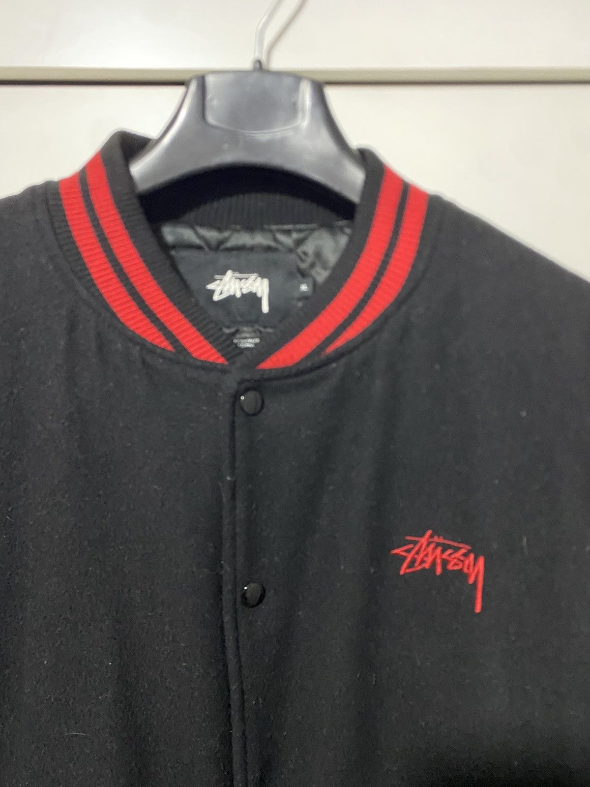 Stussy Stüssy Tribe Varsity Jacket, size XL, black with patch, used Size US XL / EU 56 / 4 - 3 Thumbnail