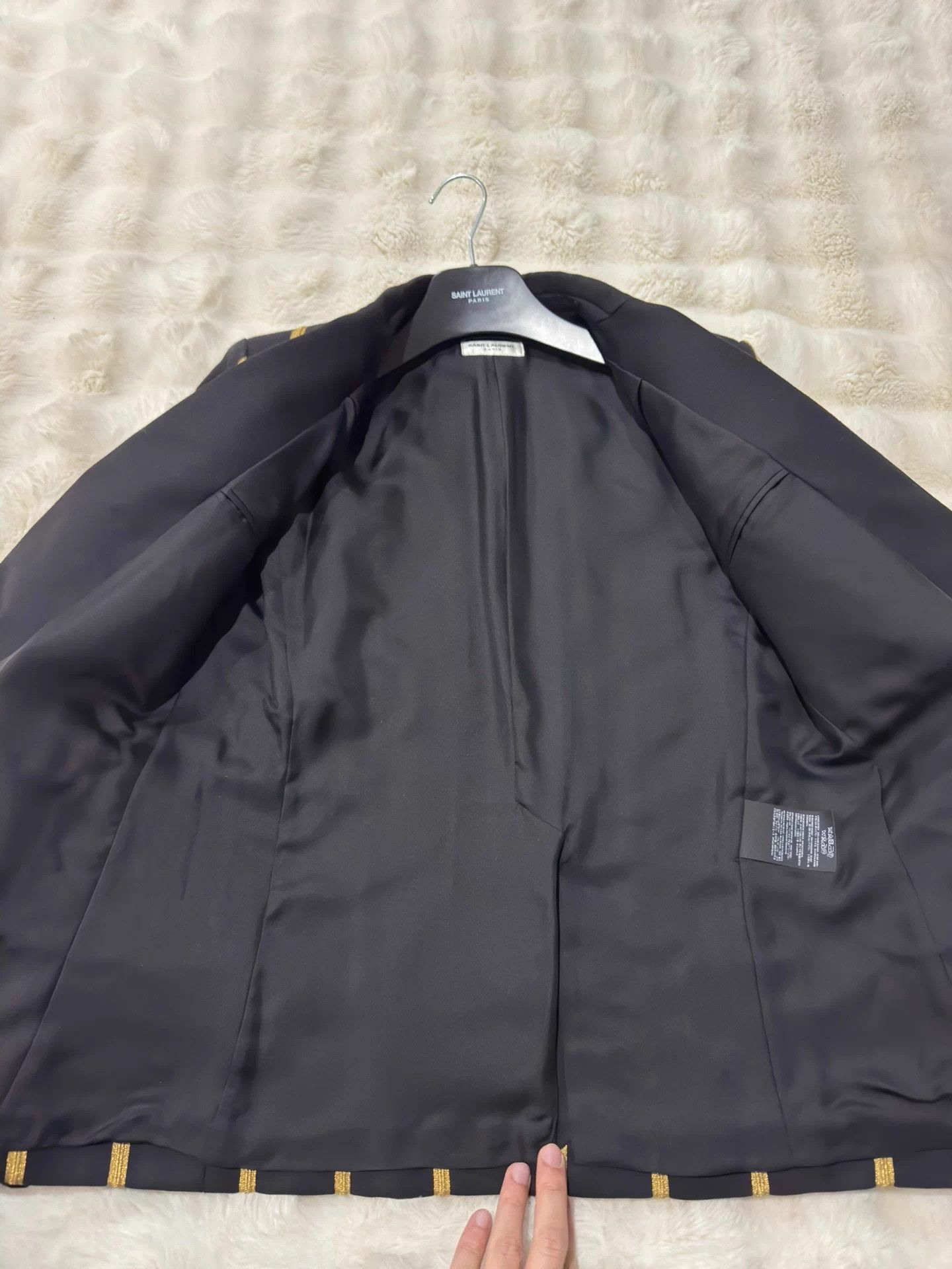 Saint Laurent Paris Saint Laurent YSL Black Gold Embroidered Suit 46 Size US S / EU 44-46 / 1 - 5 Thumbnail