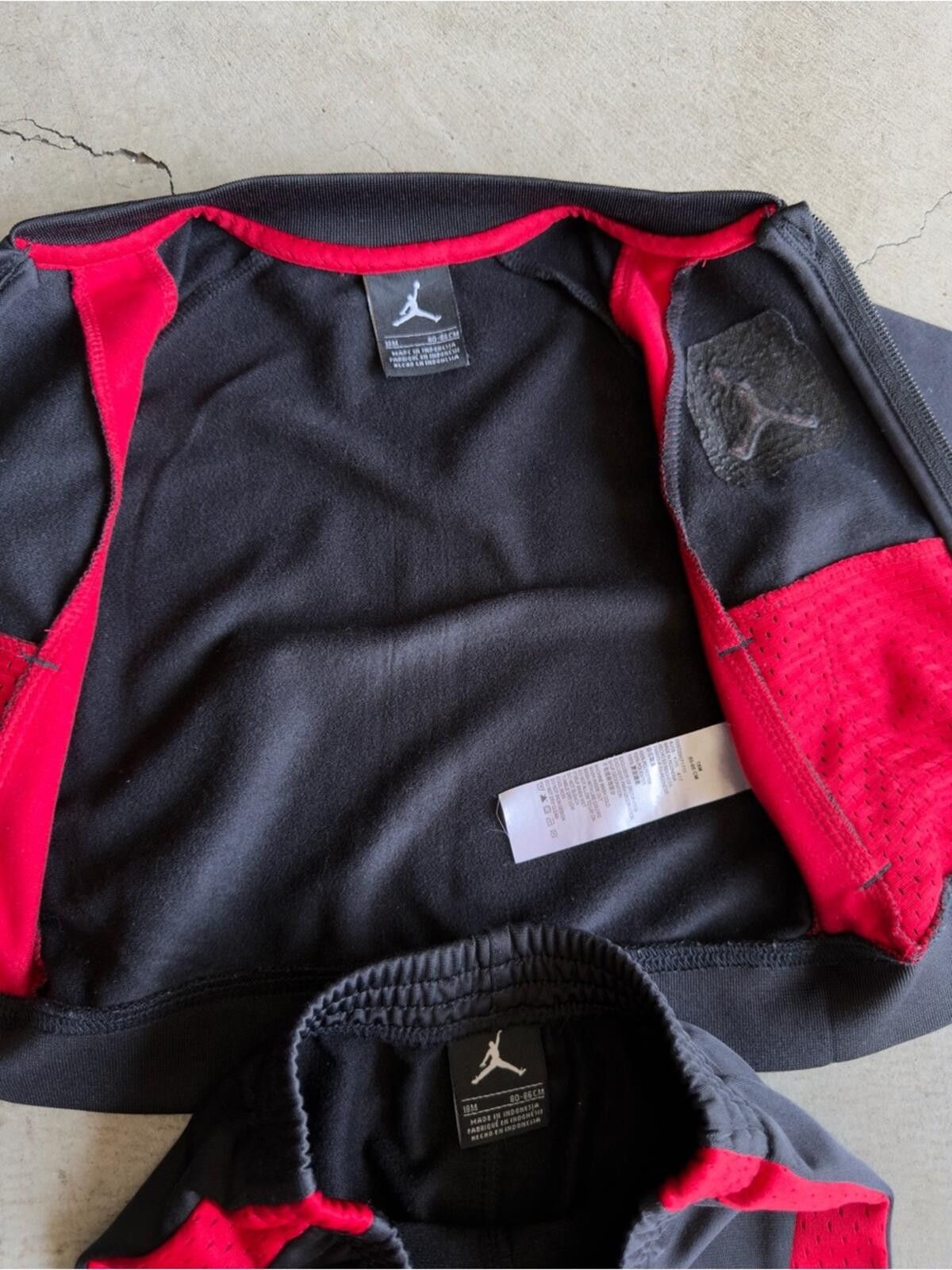 Jordan Brand Jordan / Jumpman 2pc Tracksuit Set / Black Red 18M Size ONE SIZE - 8 Thumbnail