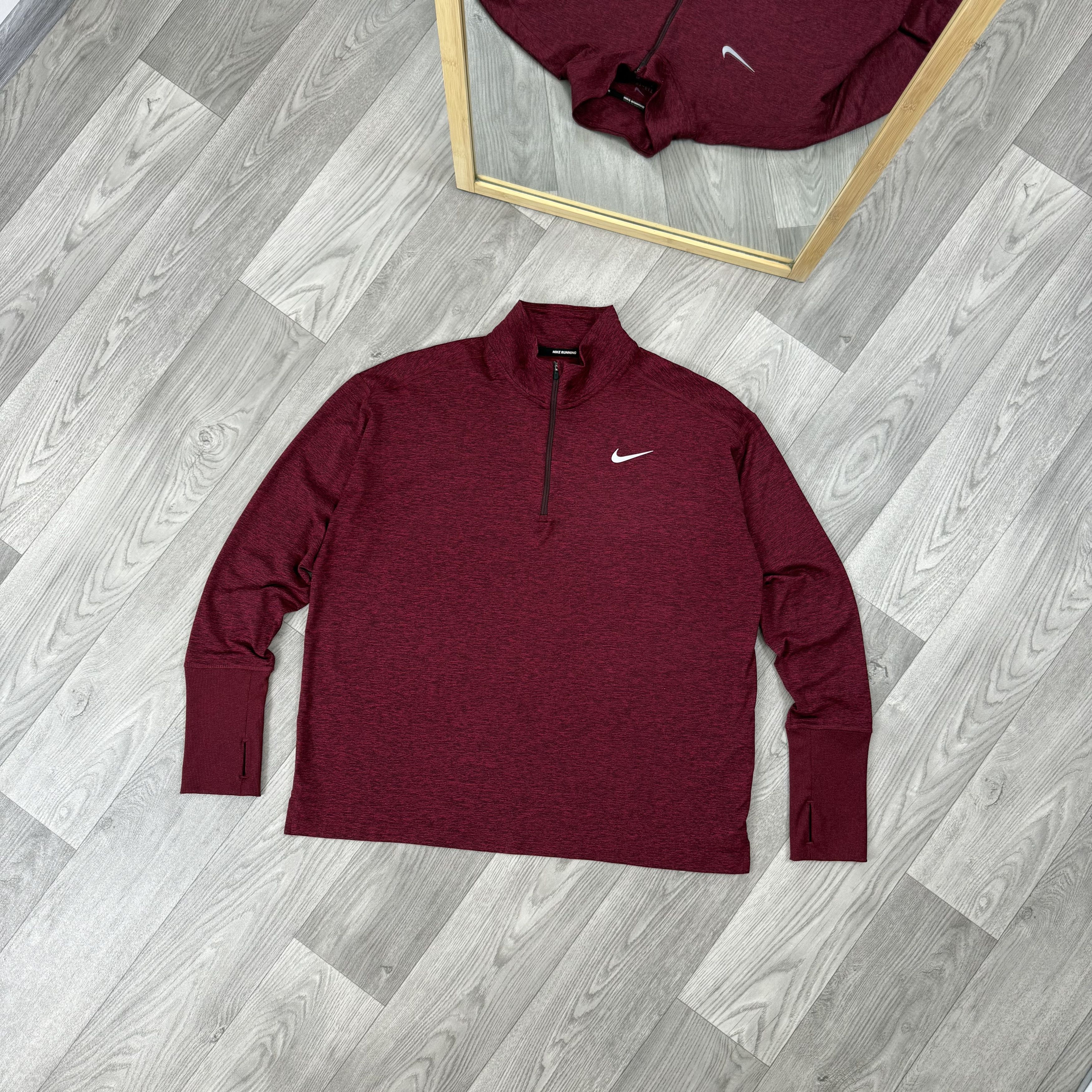 Nike Nike Running Zip Dri-Fit Compression Long Sleeve Rashguard Size US XL / EU 56 / 4 - 1 Thumbnail