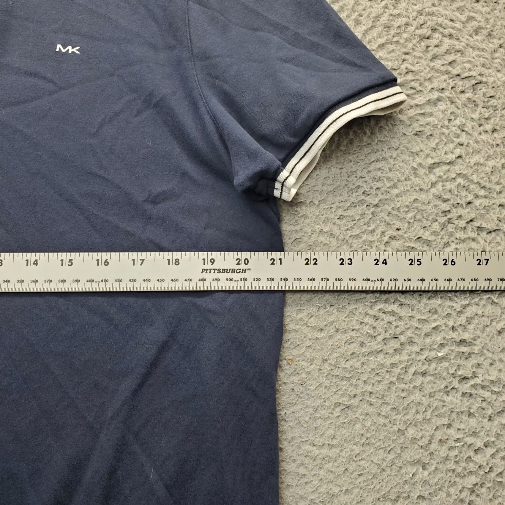 Michael Kors Michael Kors Polo Shirt Mens L Multi Ribbed Trim Sleeves & Collared Logo Popover Polo Shirt Mens L Multicolor Slim Fit Size US L / EU 52-54 / 3 - 5 Thumbnail