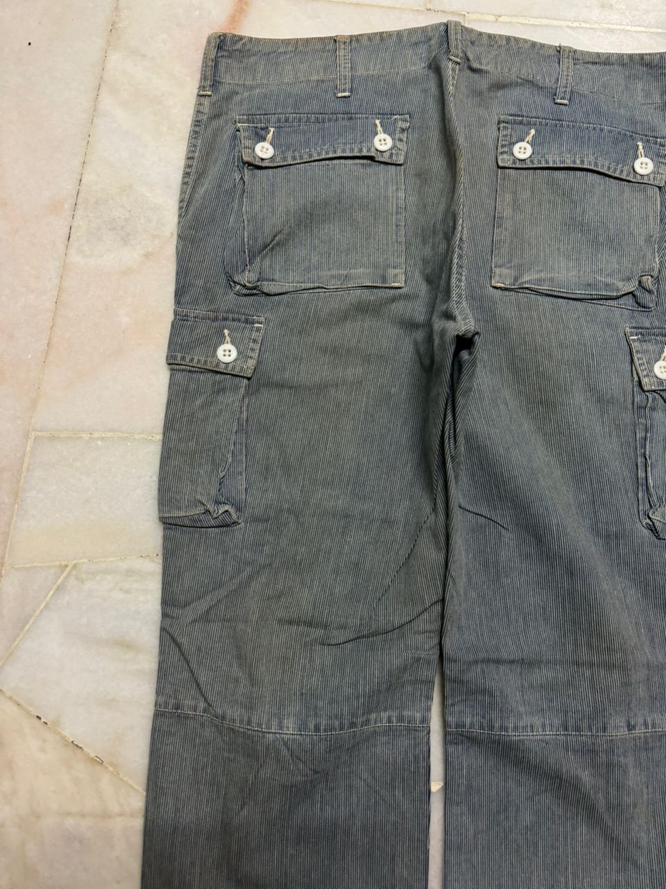 Japanese Brand 💥Insane💥90s Thrashed General Supply Hickory Tactical Cargo Size US 33 - 18 Thumbnail
