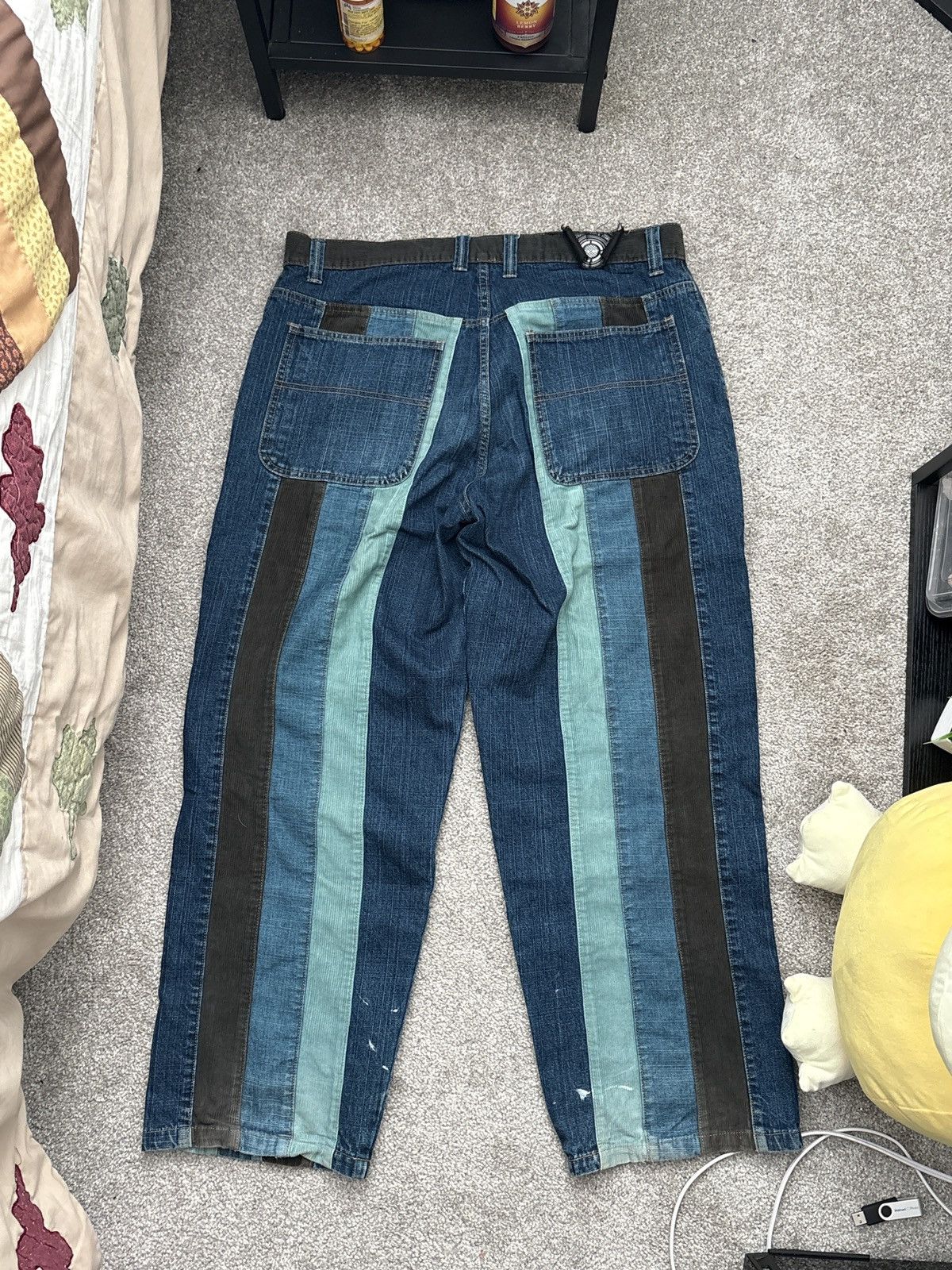 Japanese Brand 1 of 1 Noiz Jeans 2000s Custom Made Size US 33 - 2 Thumbnail