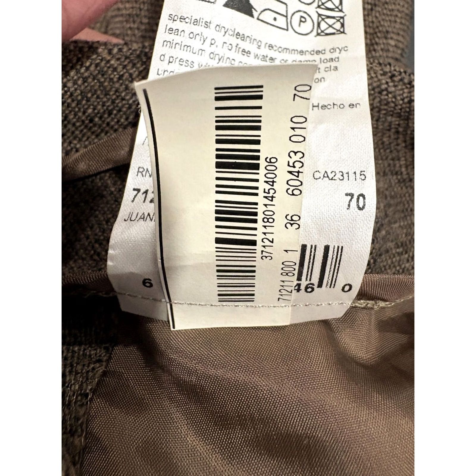 Hugo Boss Hugo Boss Wool Tweed Dress Pants Womens 6 Brown Lined Bootcut Workwear Career Botton Zip Flat Front Pockets Solid Wool Blend Business Women Mens? Size 28" / US 6 / IT 42 - 5 Thumbnail