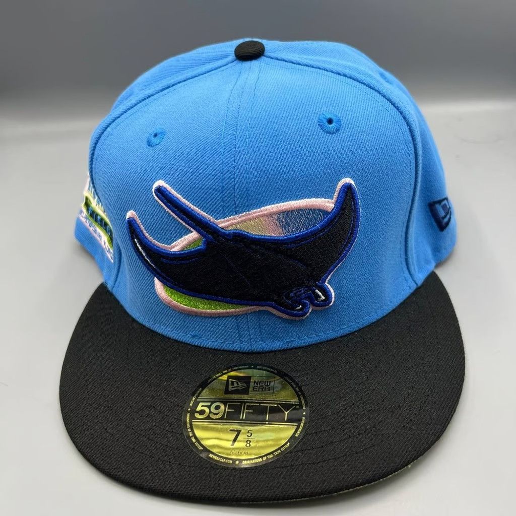 New Era Tampa Bay Rays Hat Men 7 5/8 59Fifty New Era Fitted Cap New Size ONE SIZE - 2 Thumbnail