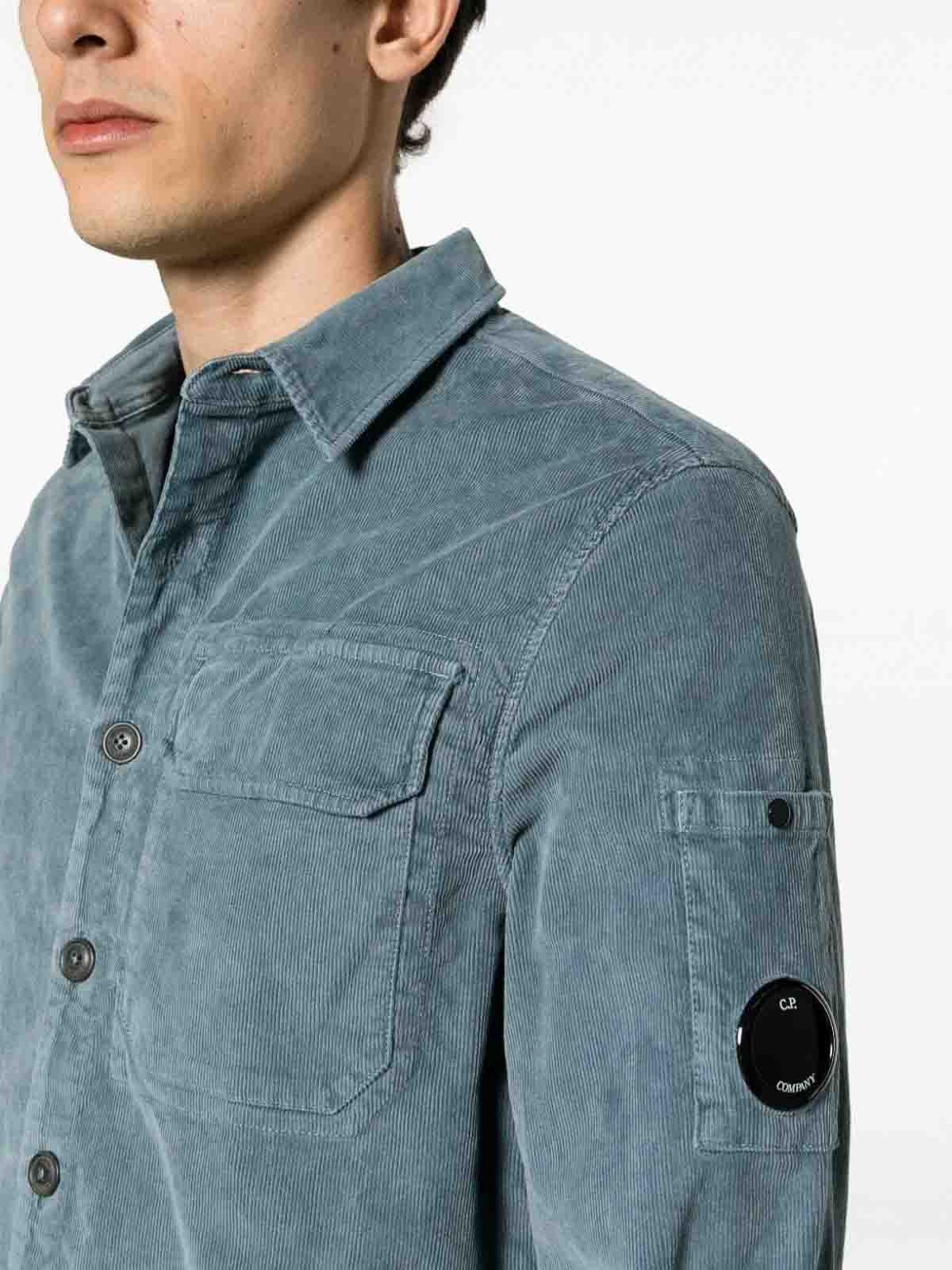 o1y1224 Solid Color Shirt in Pastel Blue
