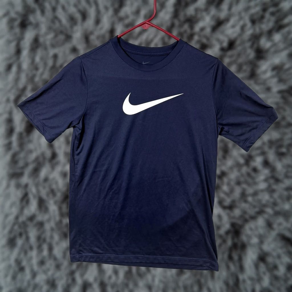 Nike Nike Dri-FIT Shirt Mens XL Blue Short Sleeve Swoosh Athletic Training Tee Sporty Size US XL / EU 56 / 4 - 1 Thumbnail