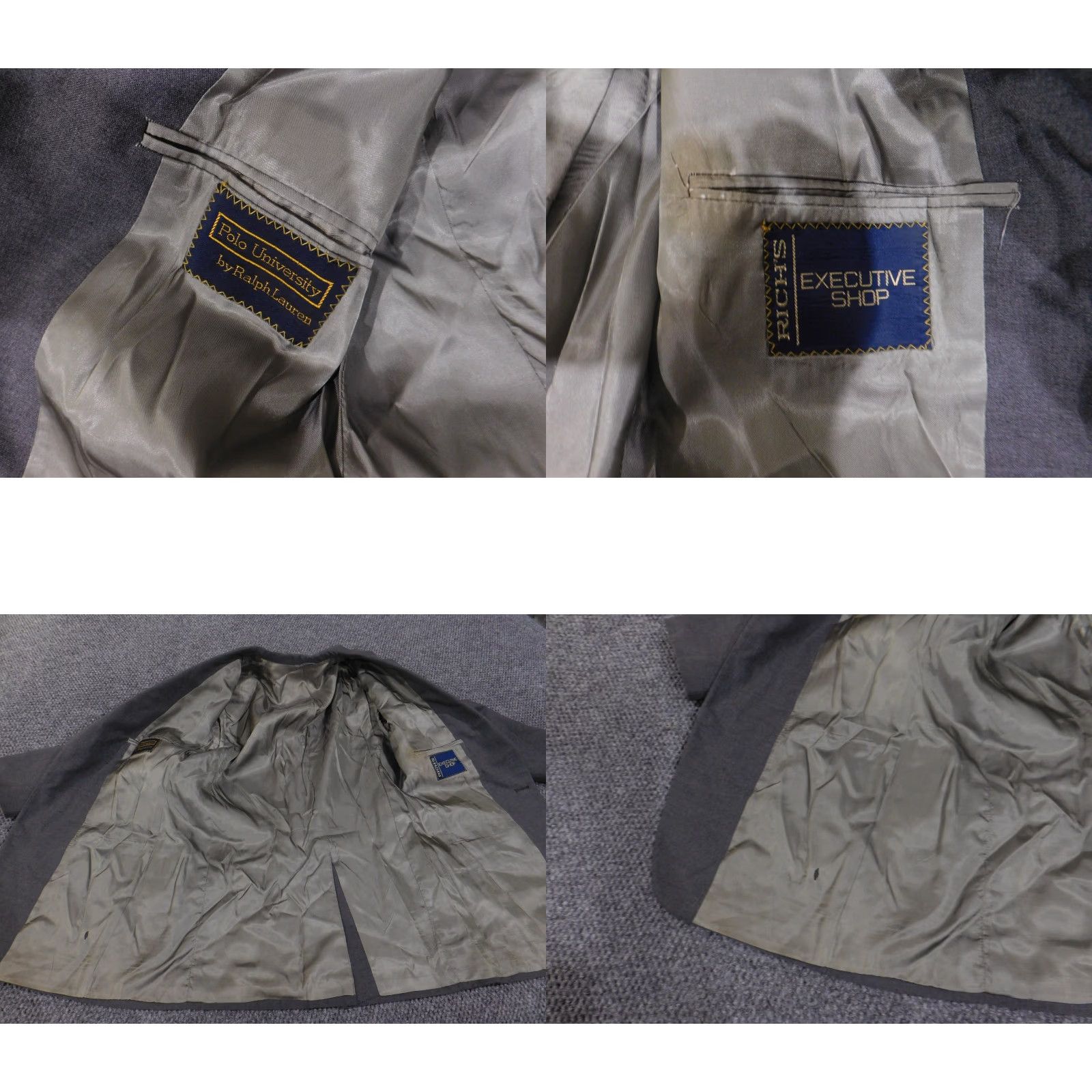 Ralph Lauren VINTAGE Ralph Lauren Polo University Blazer Mens 42 Wool Sport Coat Executive Shop 90s Gray Tweed Notch Two-Button 2 Piece Size US XL / EU 56 / 4 - 8 Thumbnail