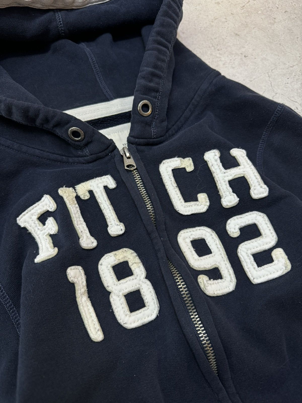 Abercrombie & Fitch Vintage Distressed Logo Double Zip Abercrombie Hoodie Size US M / EU 48-50 / 2 - 5 Thumbnail