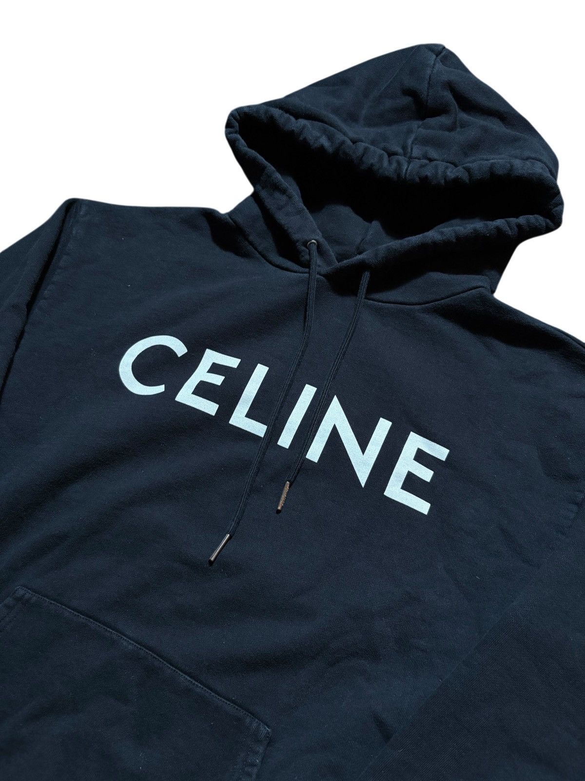 Celine Celine Graphic Logo Loose Hoodie Black - Size XS Size US XS / EU 42 / 0 - 2 Thumbnail