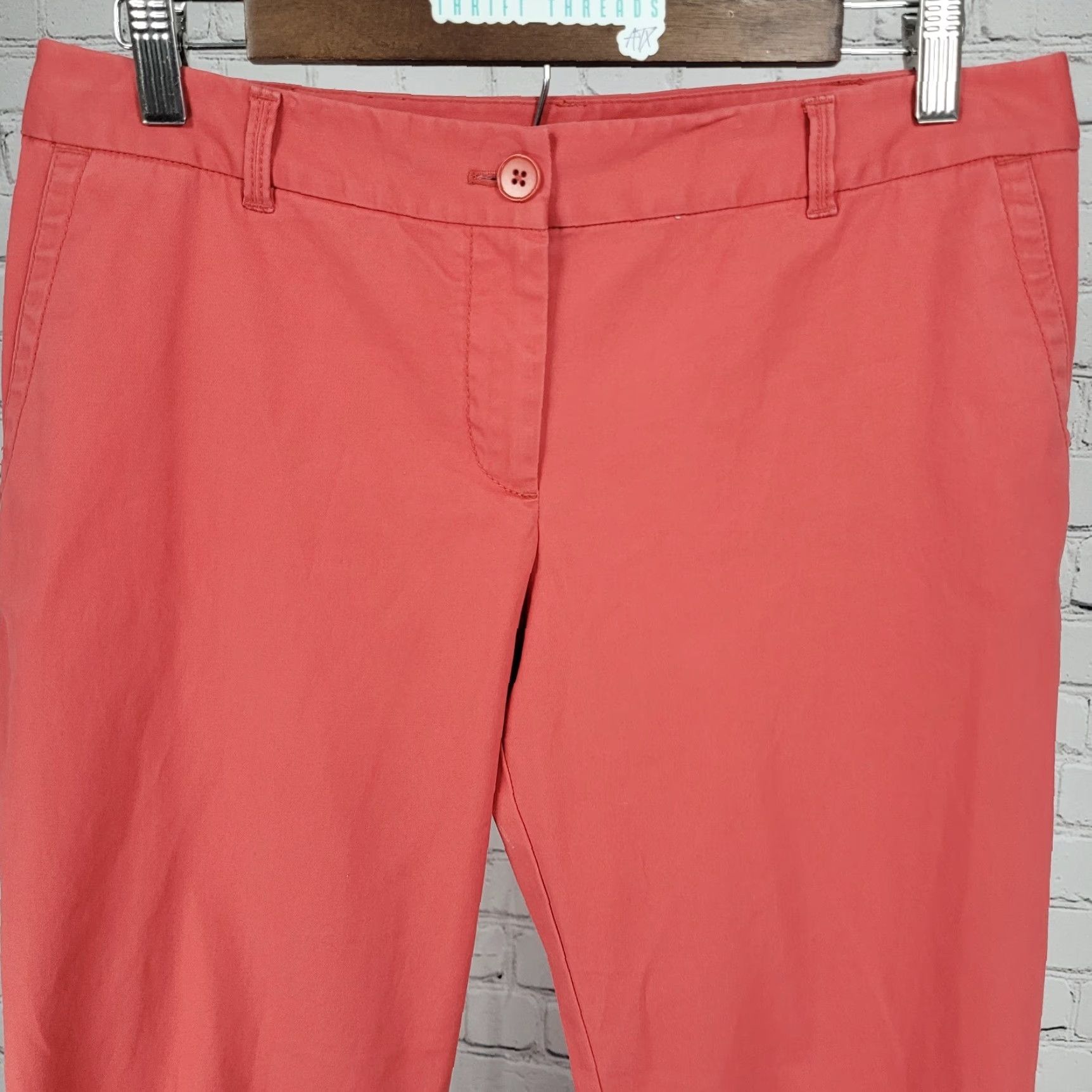 Talbots Talbots The Weekender Cotton Stretch Mid Rise Chino Pants 6P 31x27 Orange Pink Size 28" / US 6 / IT 42 - 6 Thumbnail